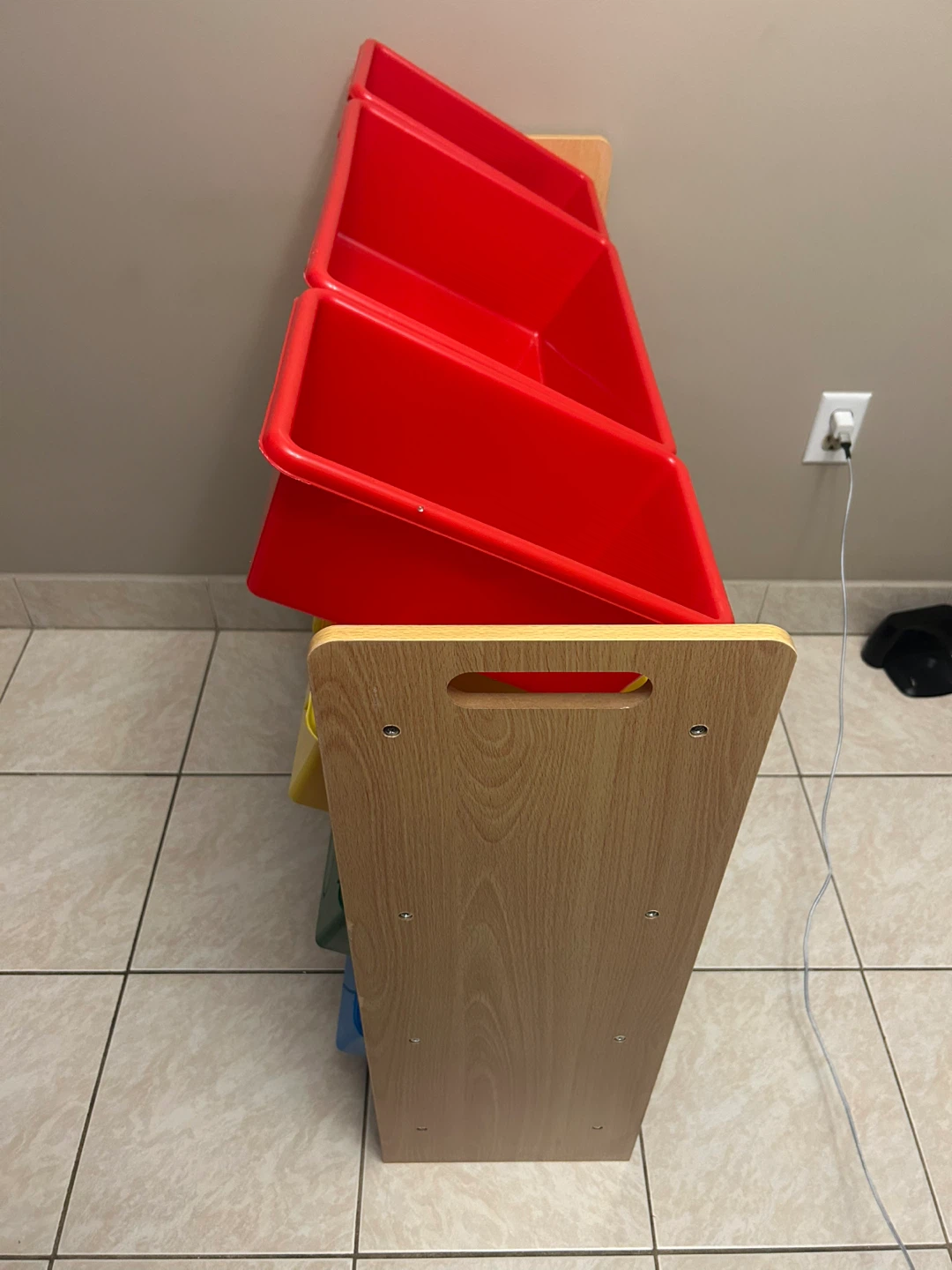 Colourful Bin Toy Organizer – Like New - photo 2