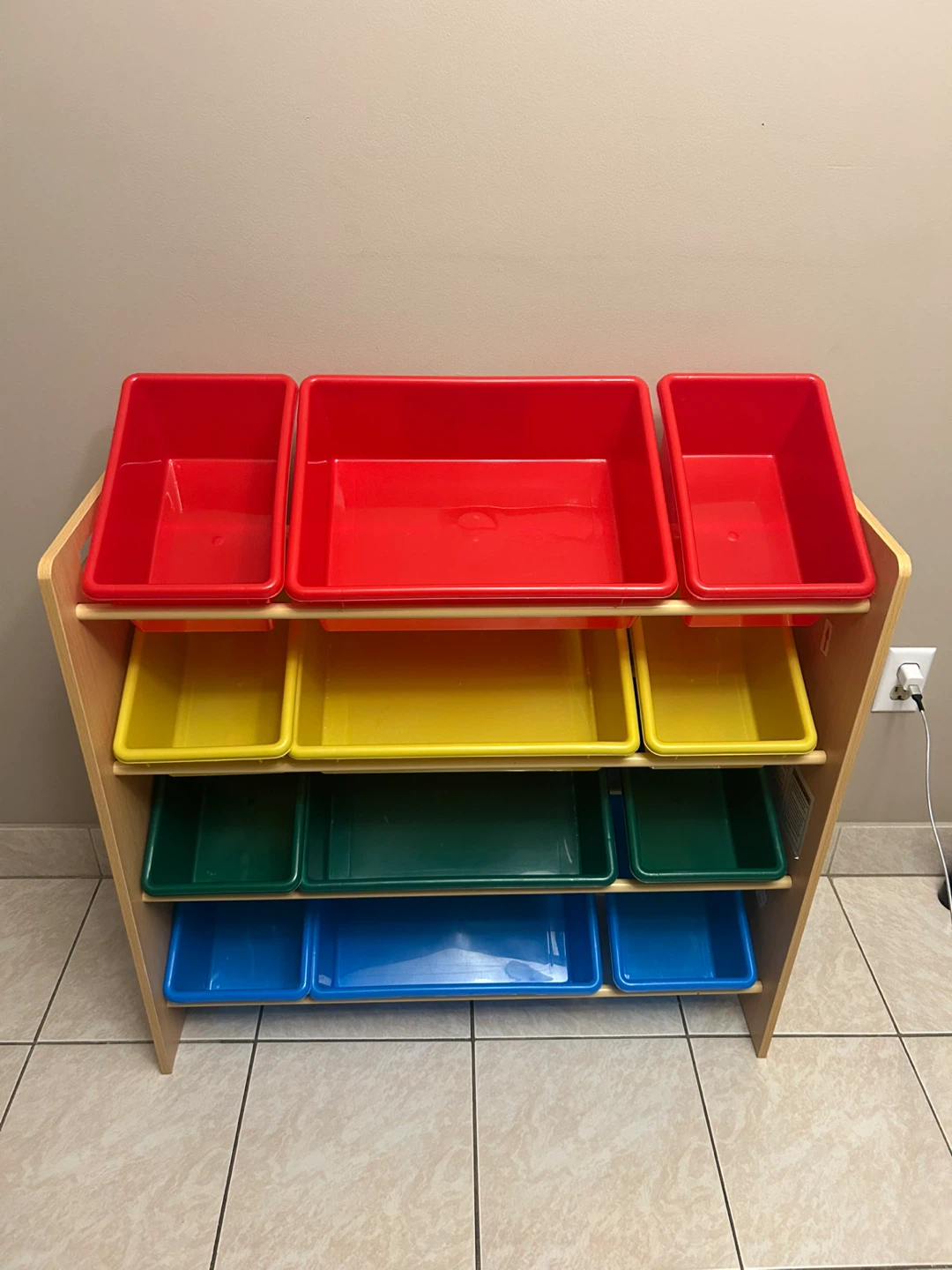 Colourful Bin Toy Organizer – Like New
