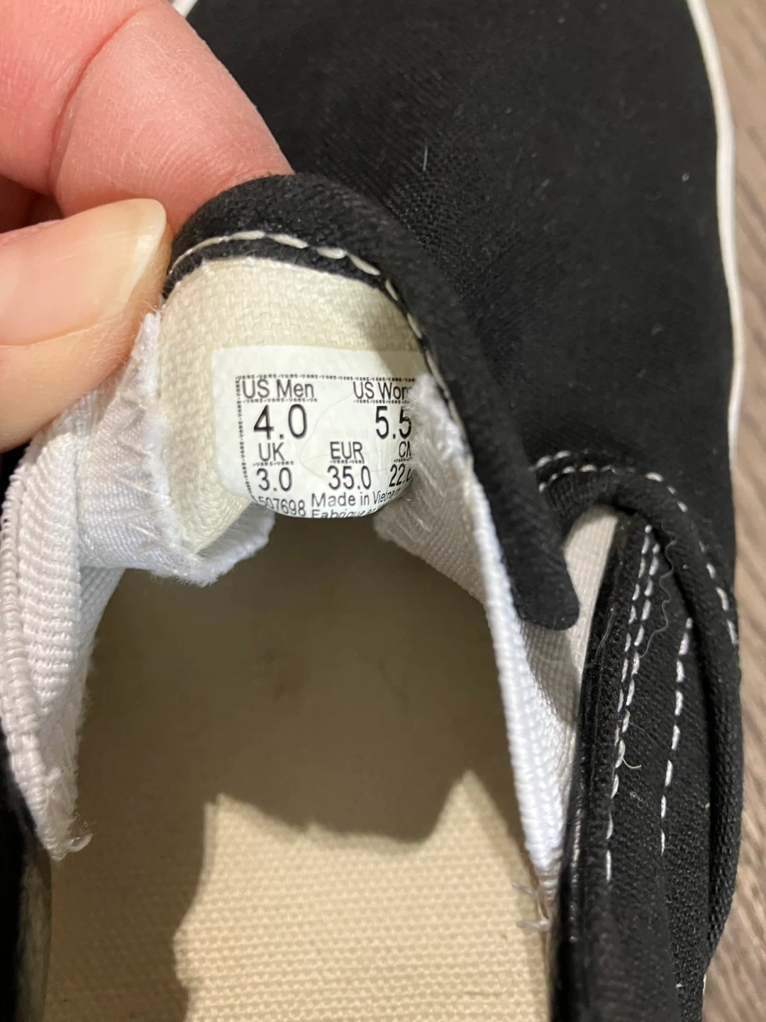 Vans Classic Slip-On Canvas Shoes - size 4 - photo 2