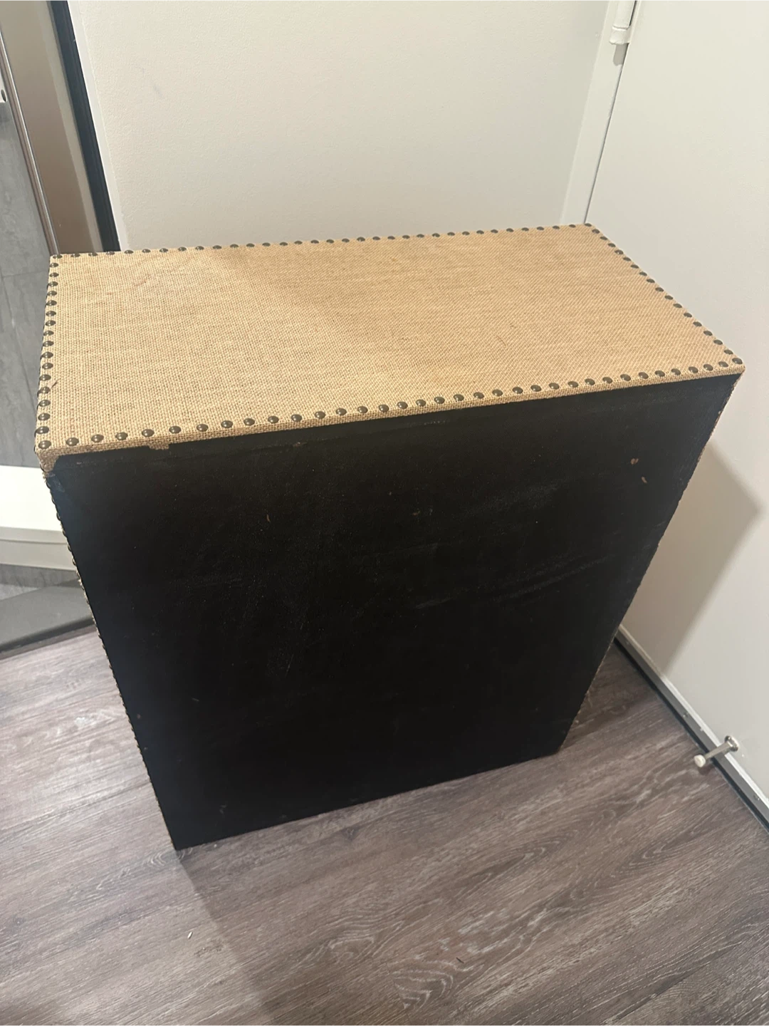 Upholstered Storage Cabinet with Studded Detail - photo 3