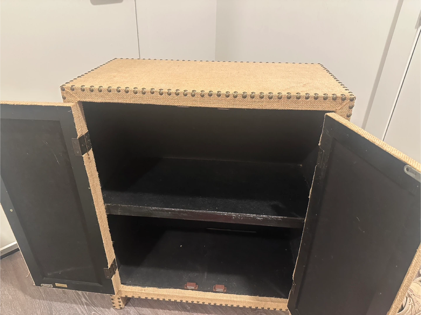 Upholstered Storage Cabinet with Studded Detail - photo 4