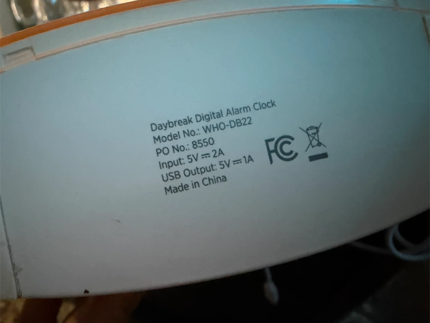 Daybreak Digital Alarm Clock WHO-DB22 with Light - photo 5