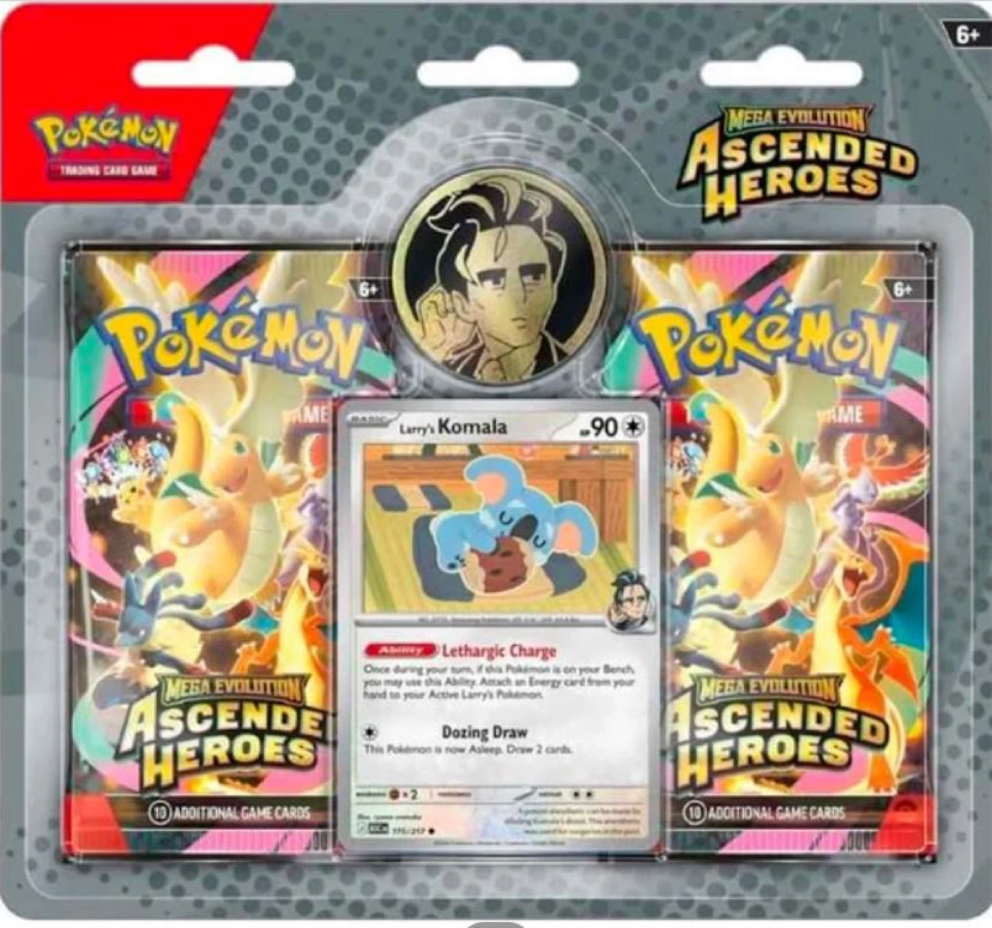 Pokemon Mega Evolution Ascended Heroes 2 Packs + Coin - photo 2