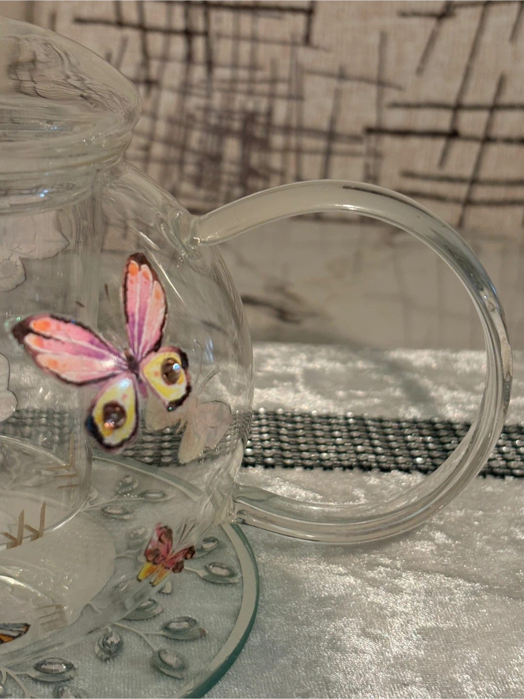 🥕Glass Teapot with Butterfly Design - photo 4