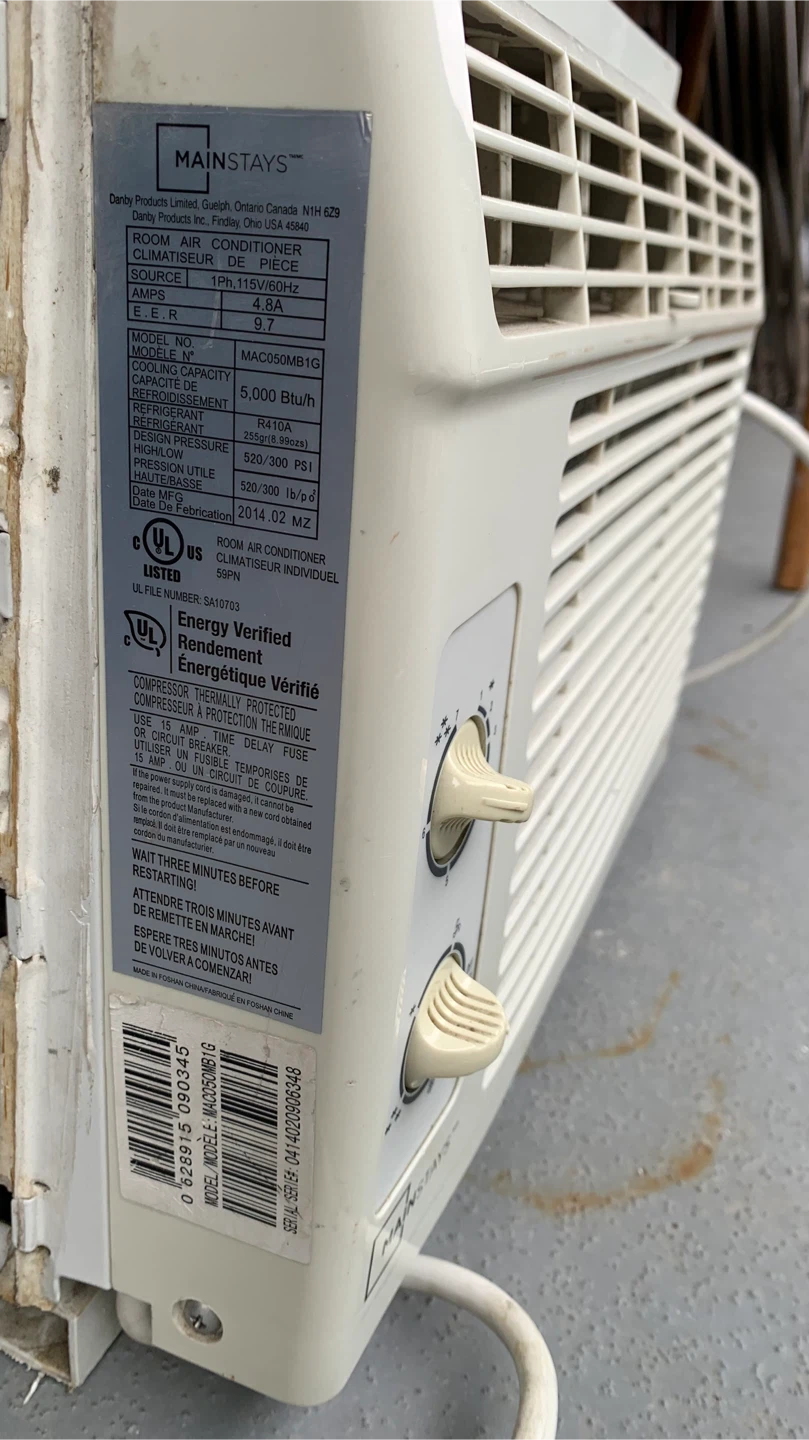 Mainstays Window Air Conditioner MAC950MB1G
