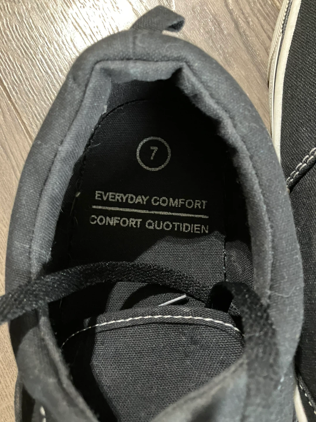 Black Canvas Sneakers Size 7 - photo 2