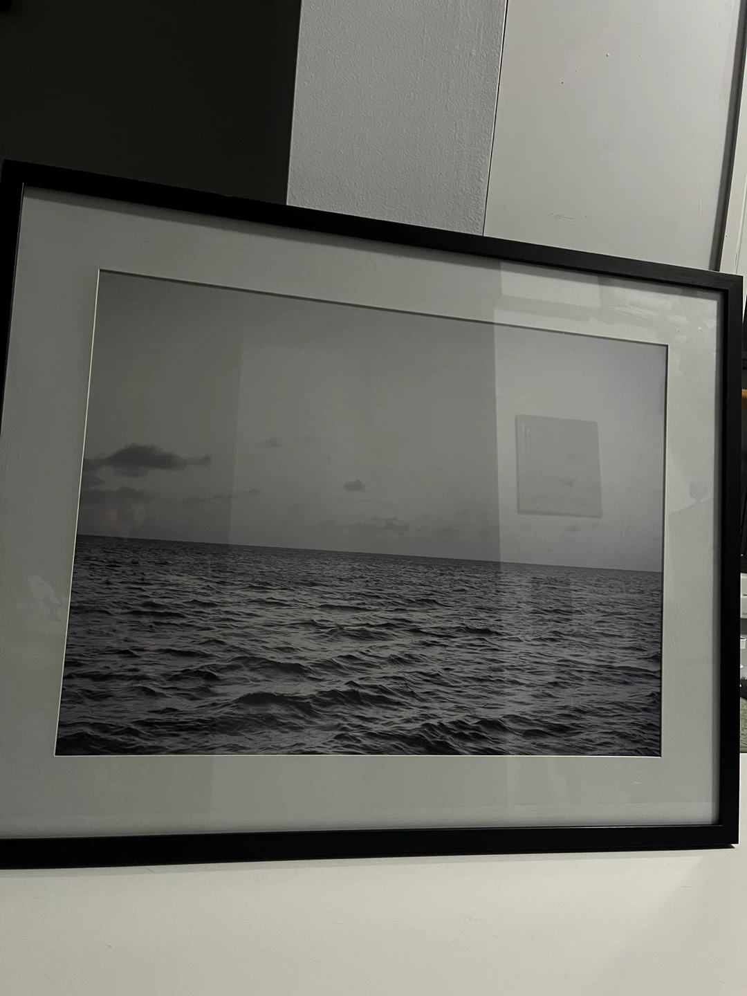 Black Framed Photo Print of Ocean Waves and Sky - photo 2