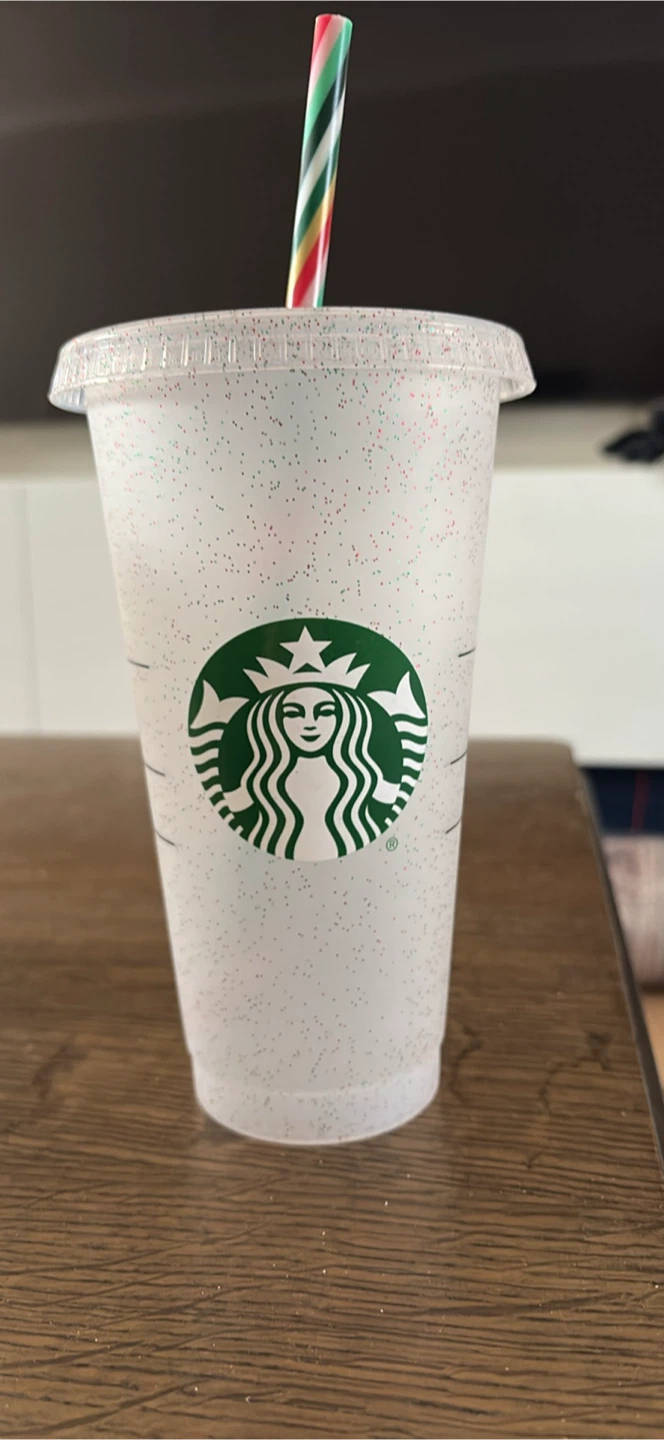 Starbucks Glitter Tumbler with Straw