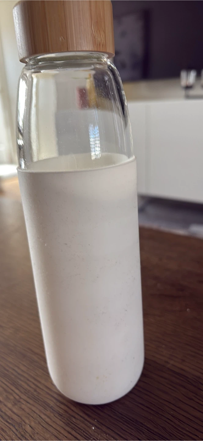 Glass Water Bottle with Bamboo Lid
