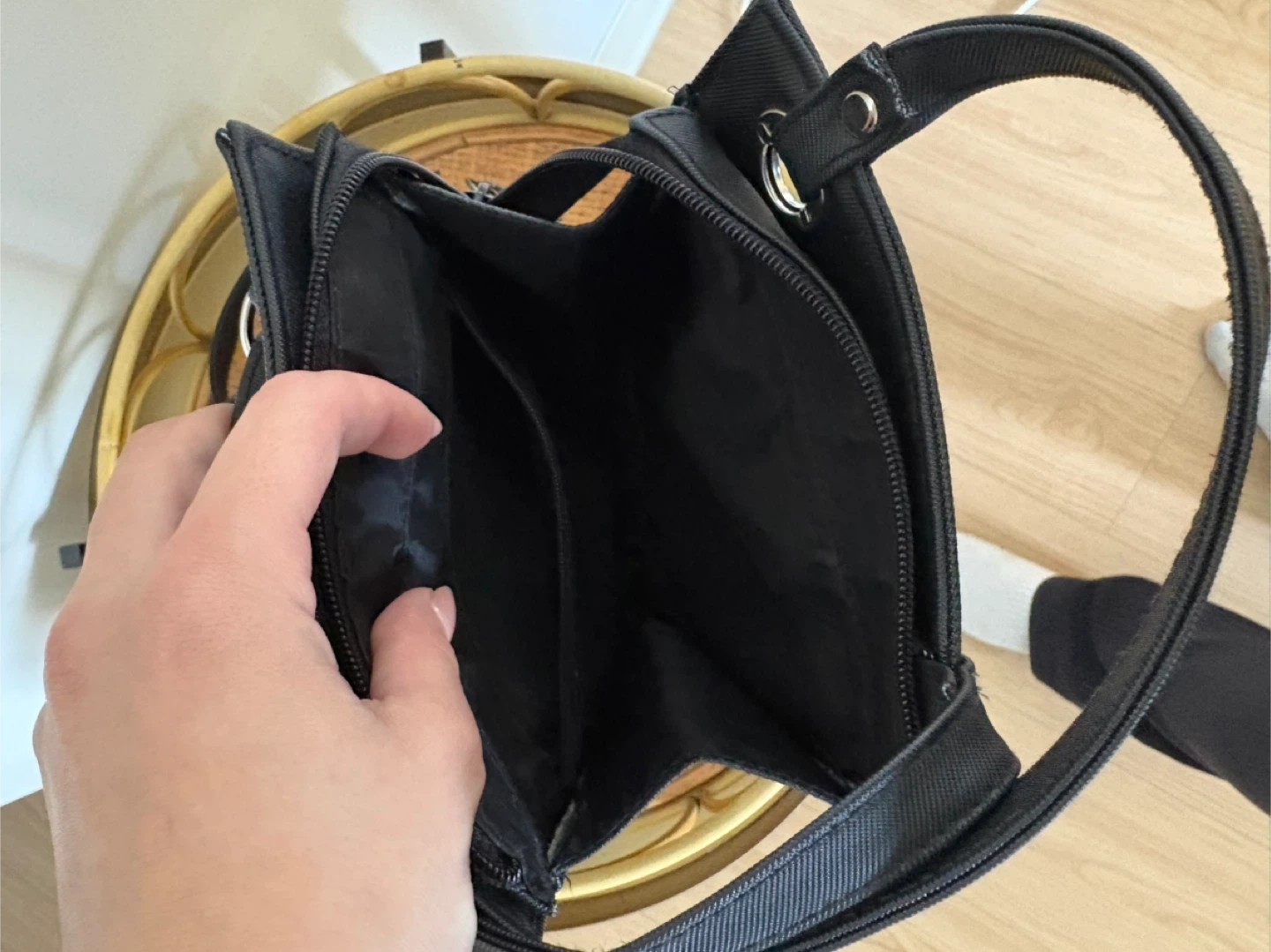 Black Small Tote Bag with Star Charm - photo 3