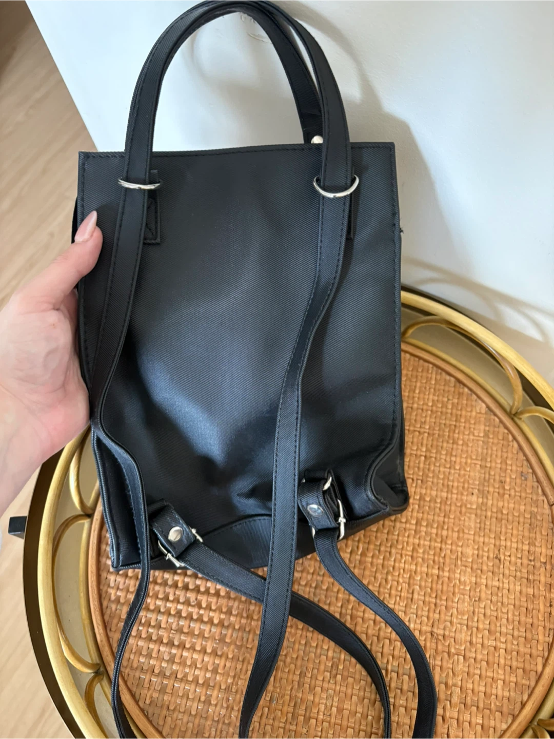 Black Small Tote Bag with Star Charm - photo 2