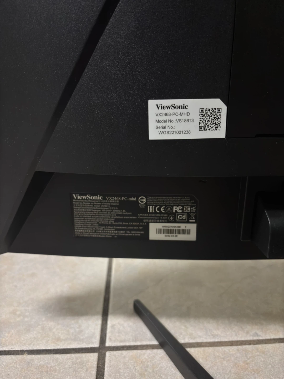 144 hz 1080p ViewSonic monitor - photo 3