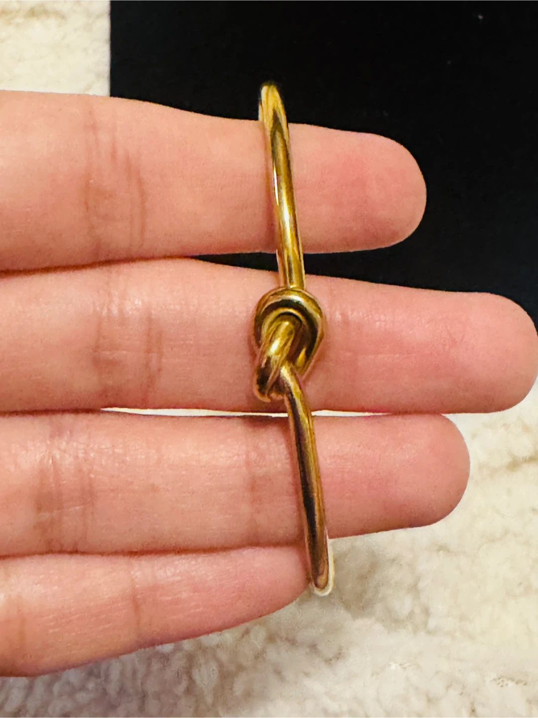 Gold Tone Knot Bangle Bracelet - photo 2