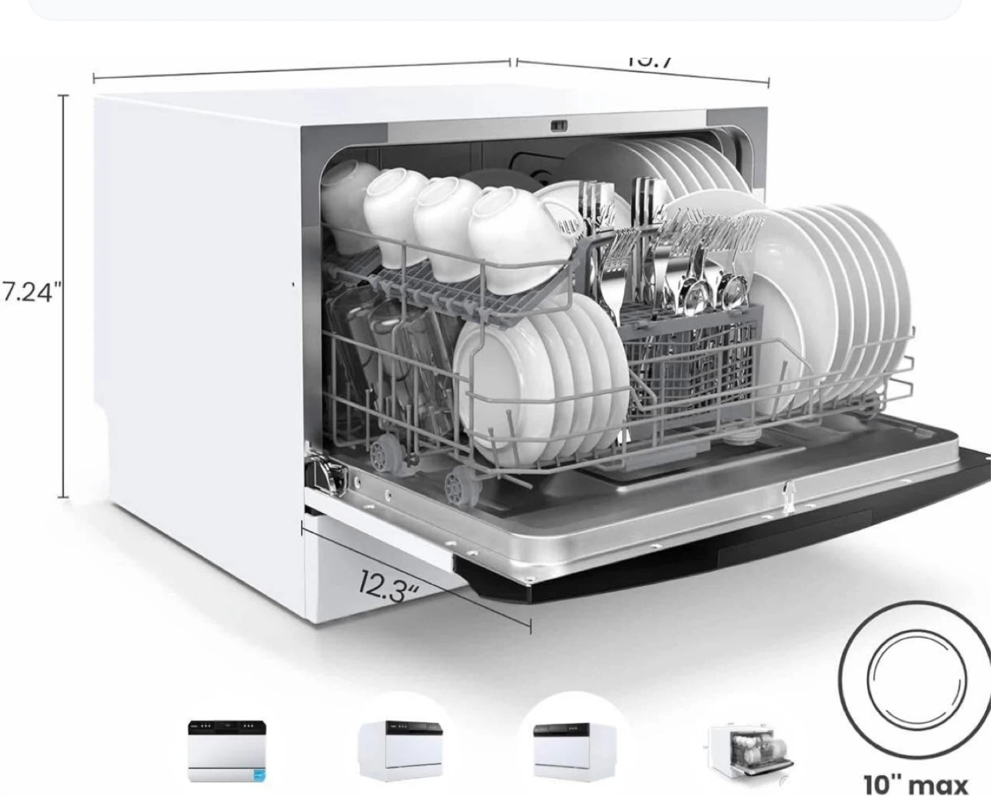 Comfee Countertop Dishwasher - 6 Place Settings - photo 3