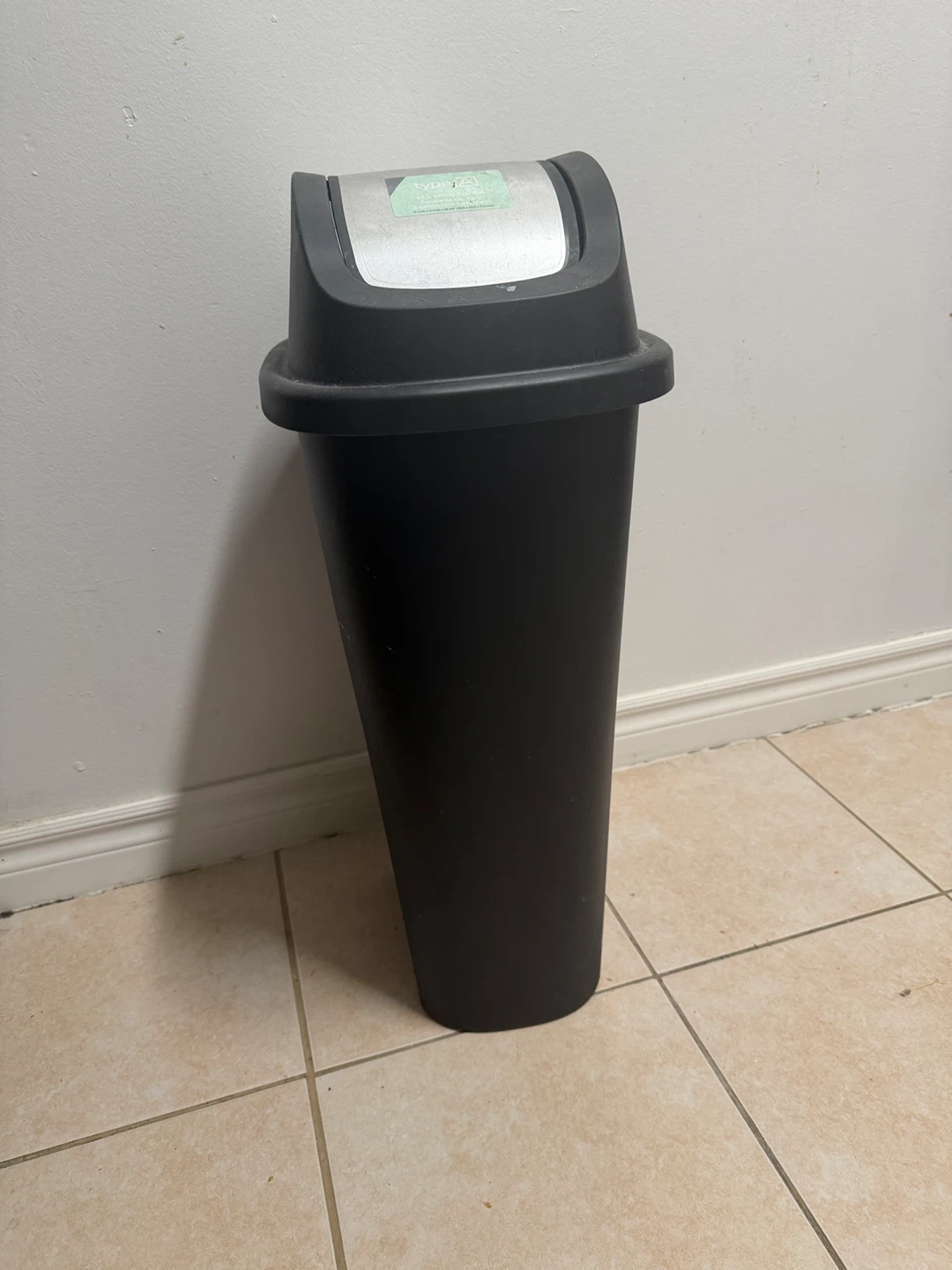 Black Swing Top Waste Bin - photo 2