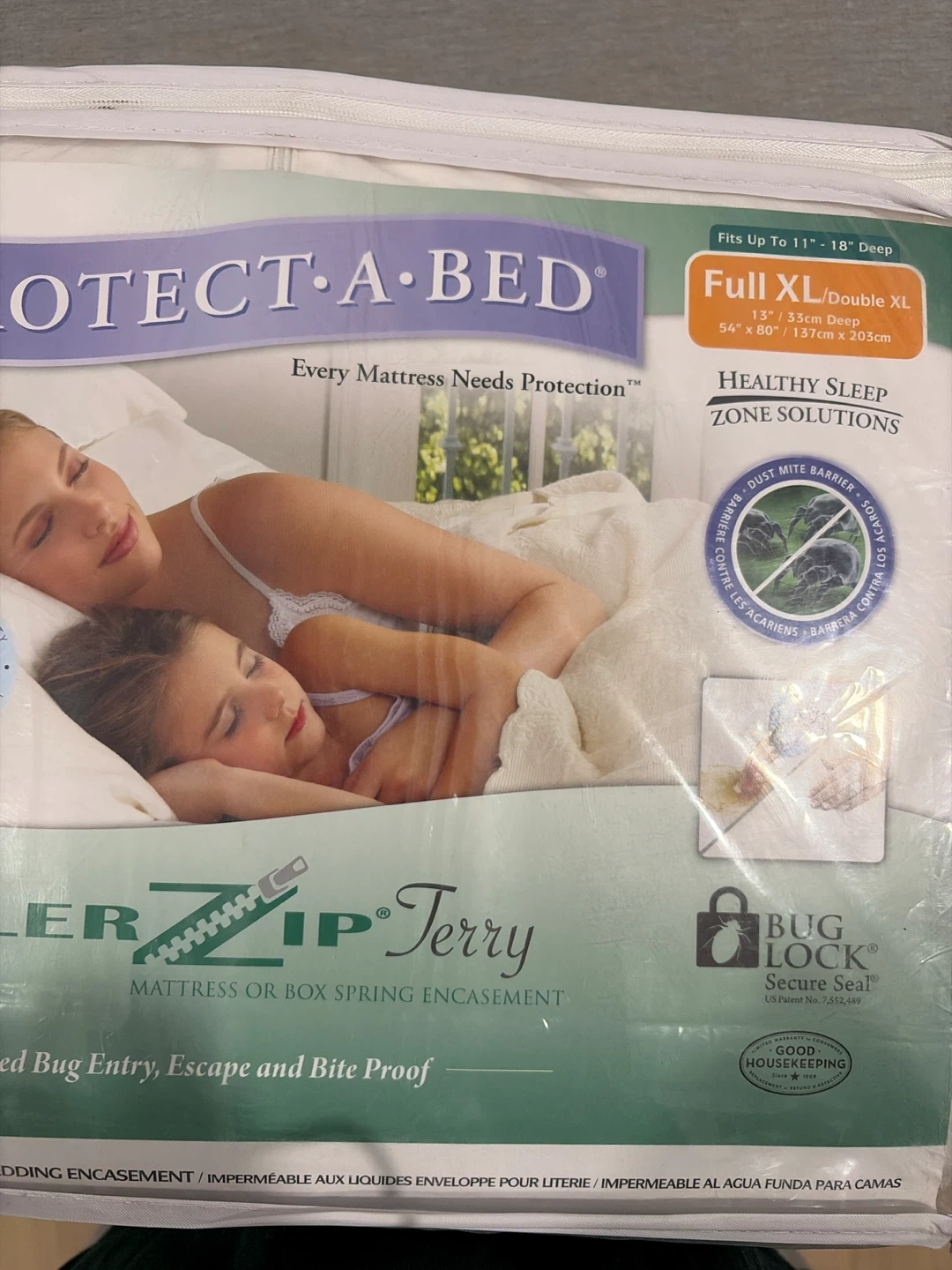 Protect-A-Bed Zipper Terry Mattress Encasement Full XL