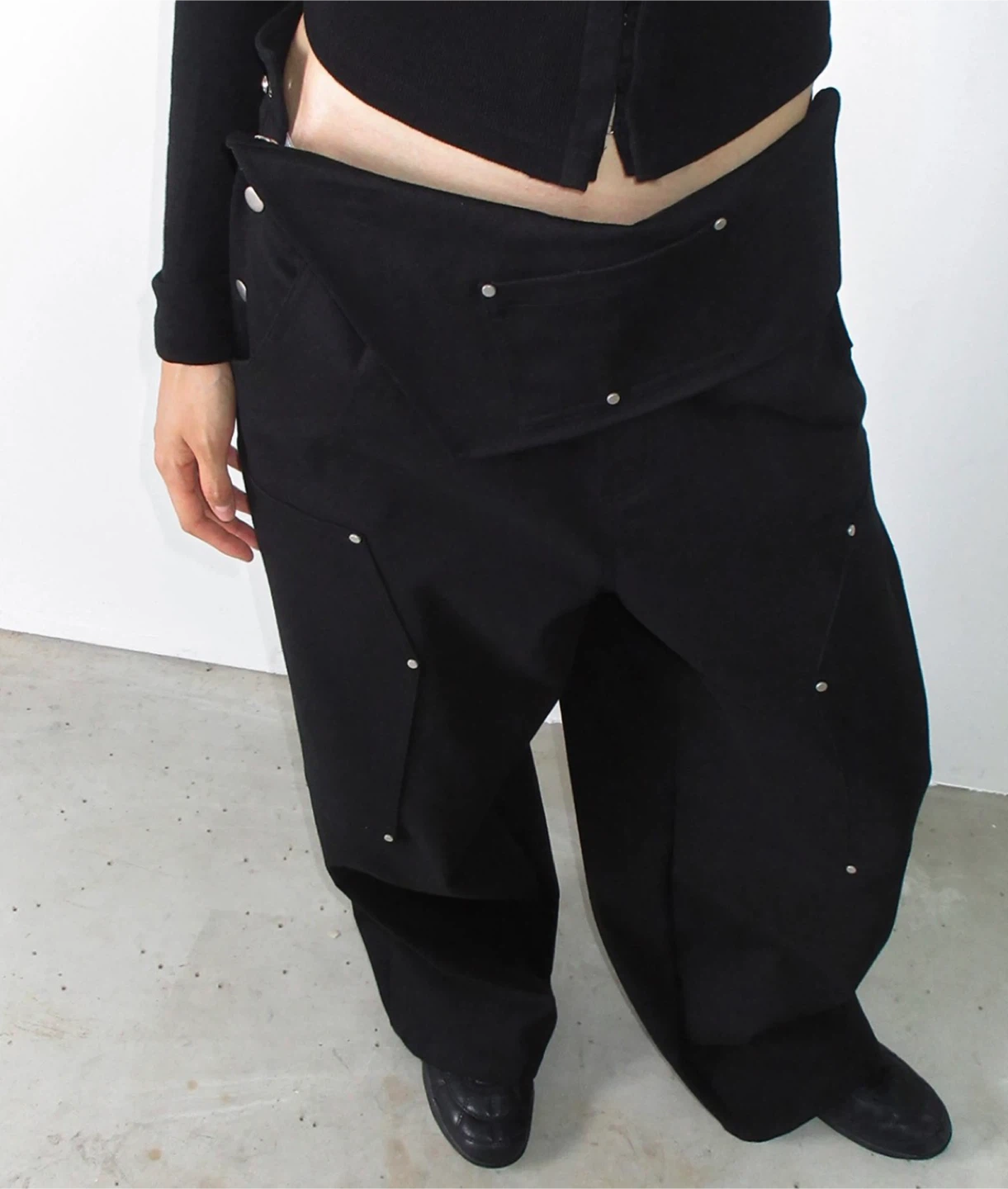 41PRAY Folded Wide Pants / Black