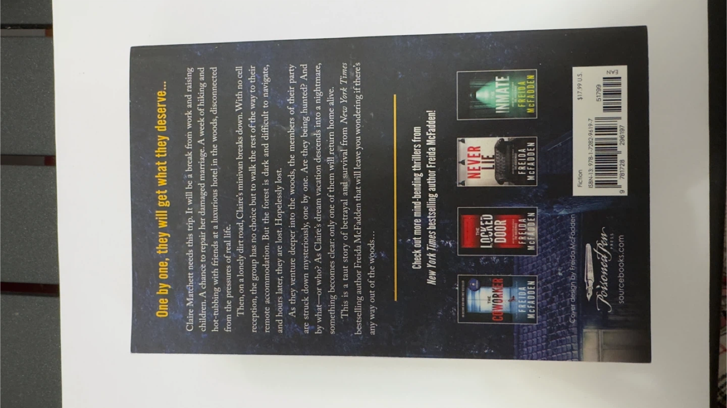 One by One by Freida McFadden Paperback Thriller Book - photo 2
