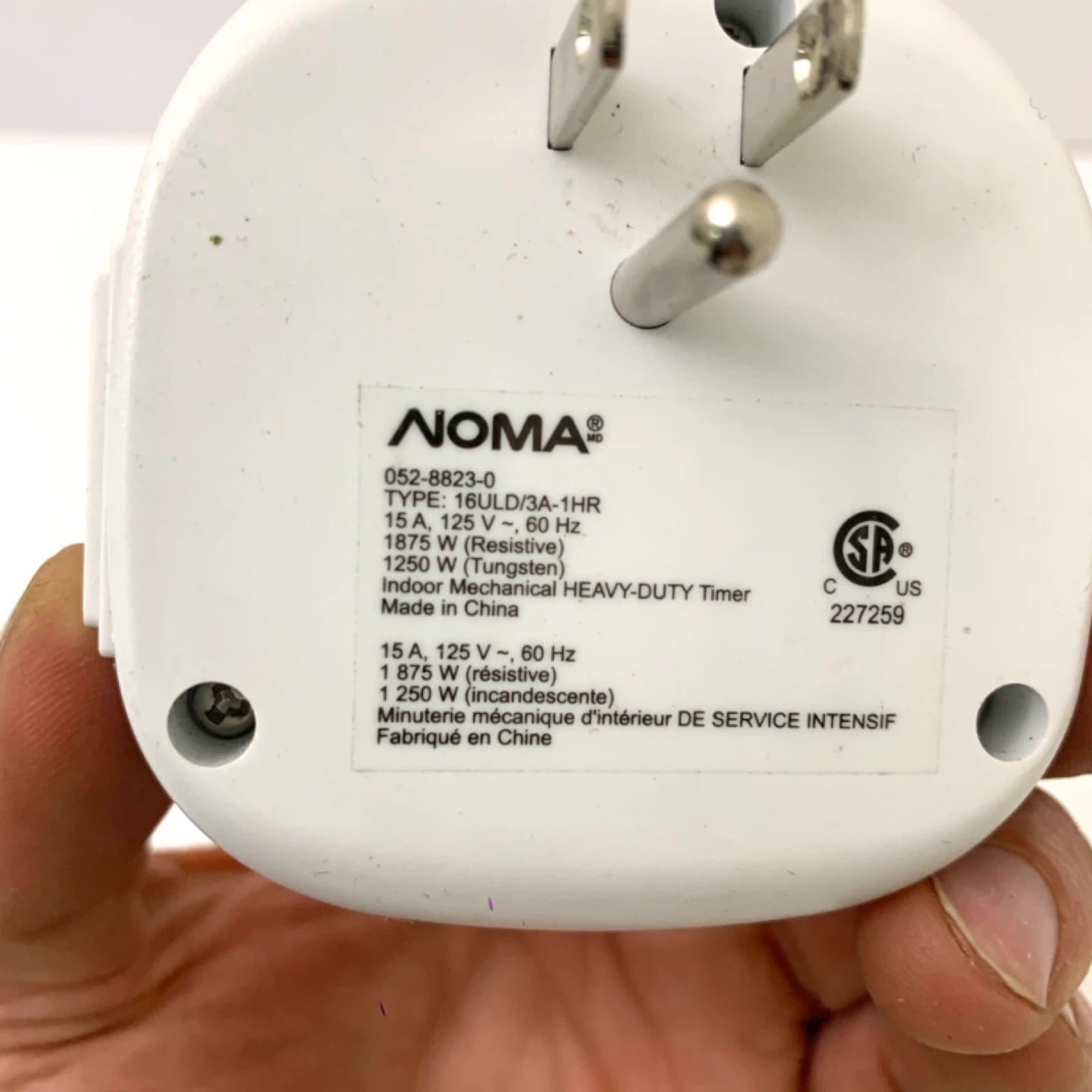 NOMA Mechanical Timer Indoor Outlet Timer Heavy Duty Electronics - photo 2