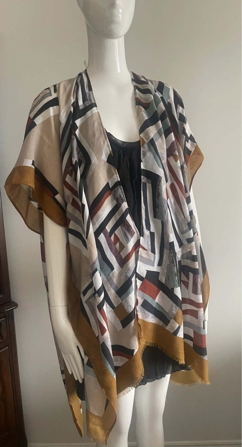 Geometric Print Kimono Wrap - photo 4