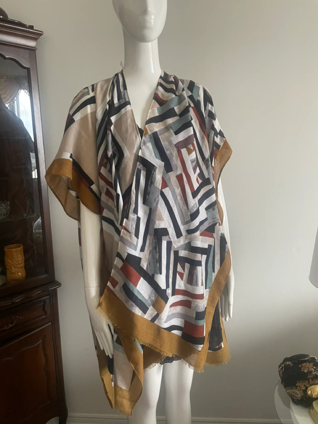 Geometric Print Kimono Wrap - photo 3