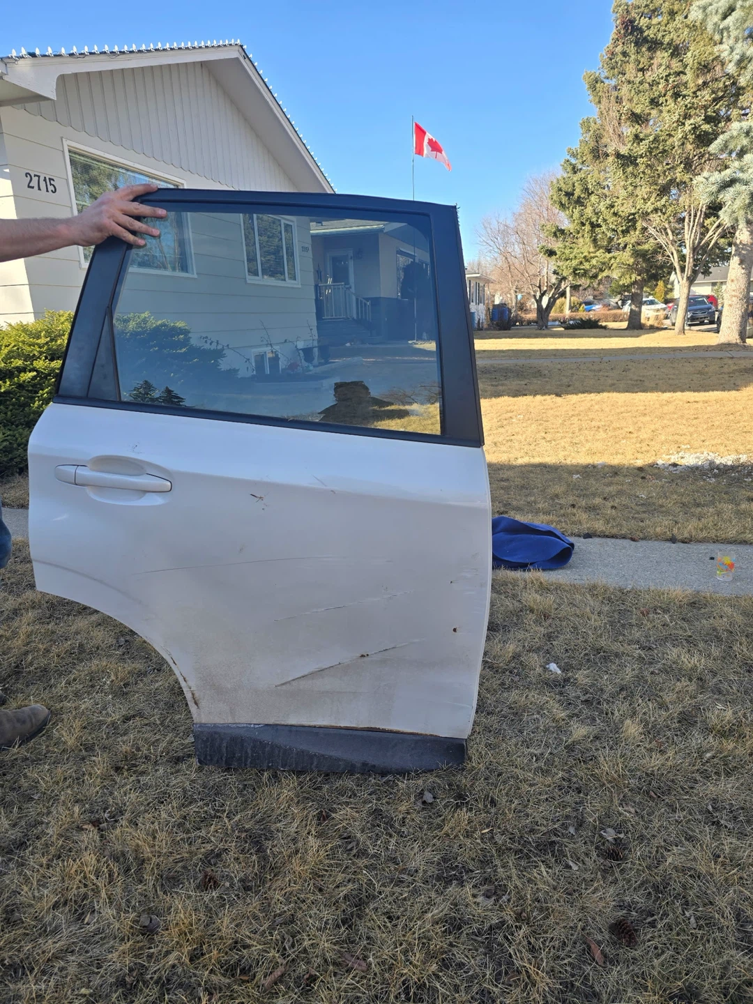 White Car Door from a Subaru Forrester