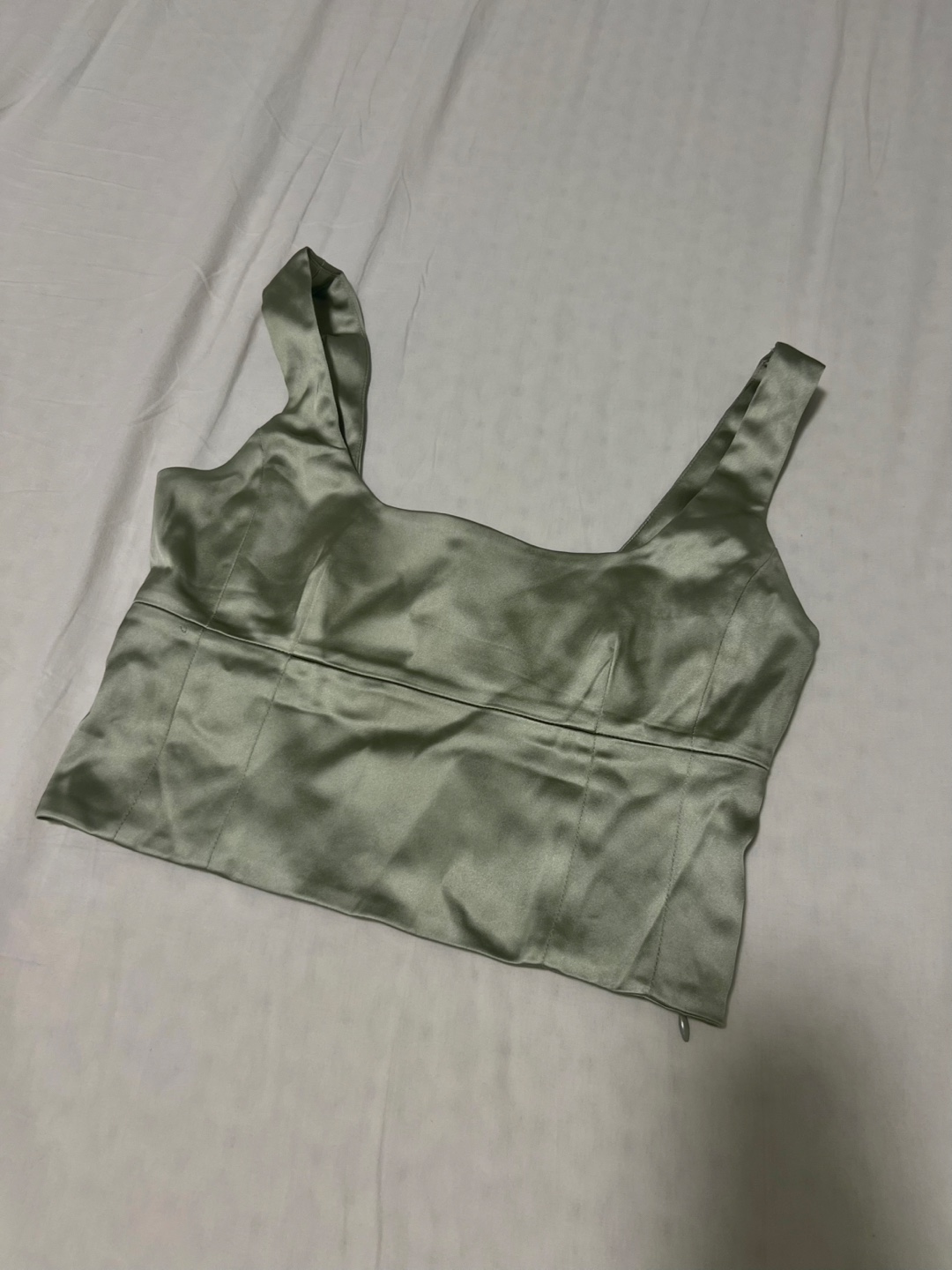 Aritzia Wilfred Satin Crop Top
