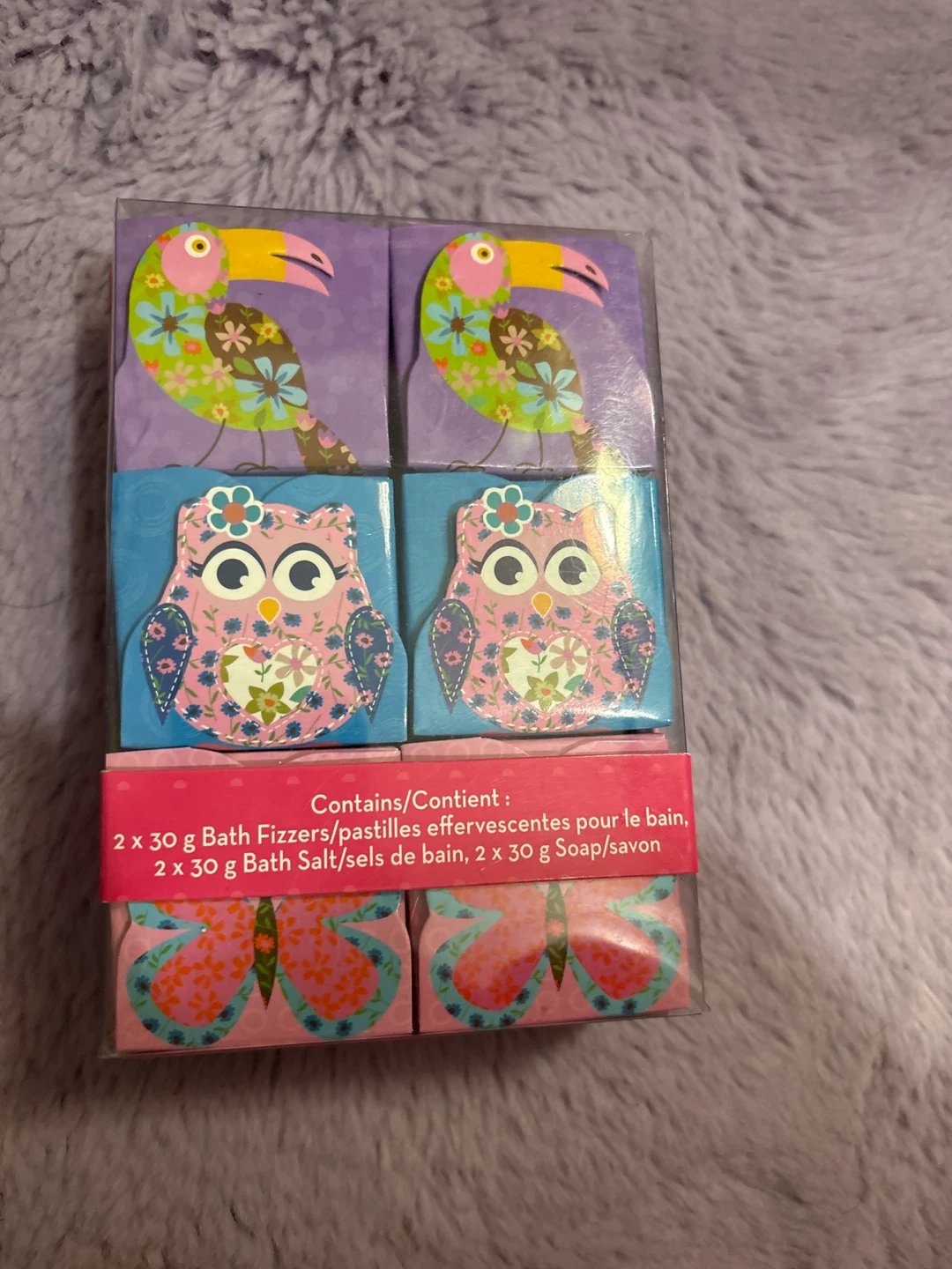 Bath Set: 2 Bath Fizzers, 2 Bath Salts, 2 Soaps