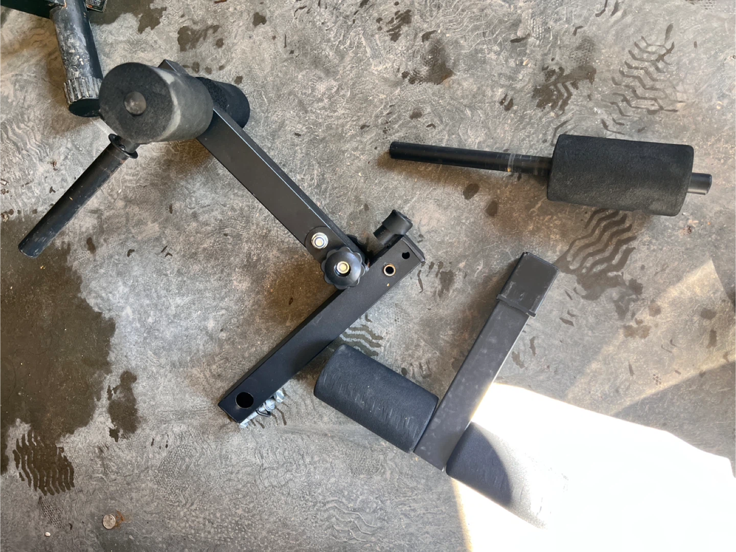 Weights and barbell and bench - photo 3