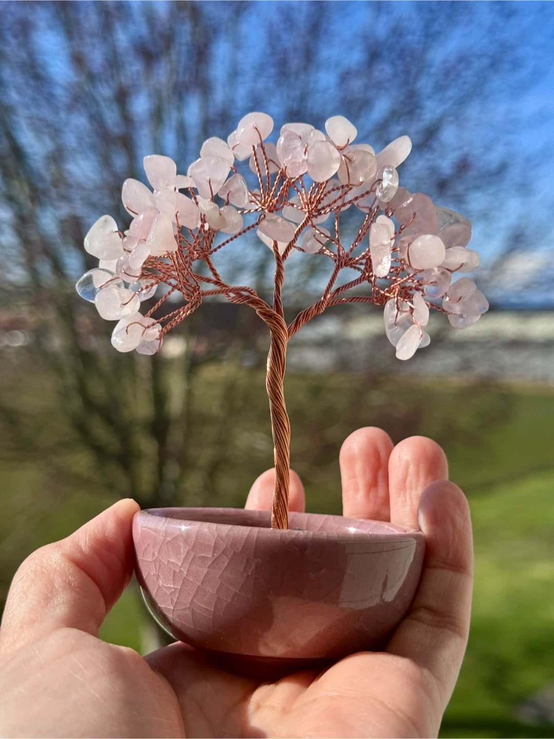 Rose Quartz Gemstone Tree - photo 4