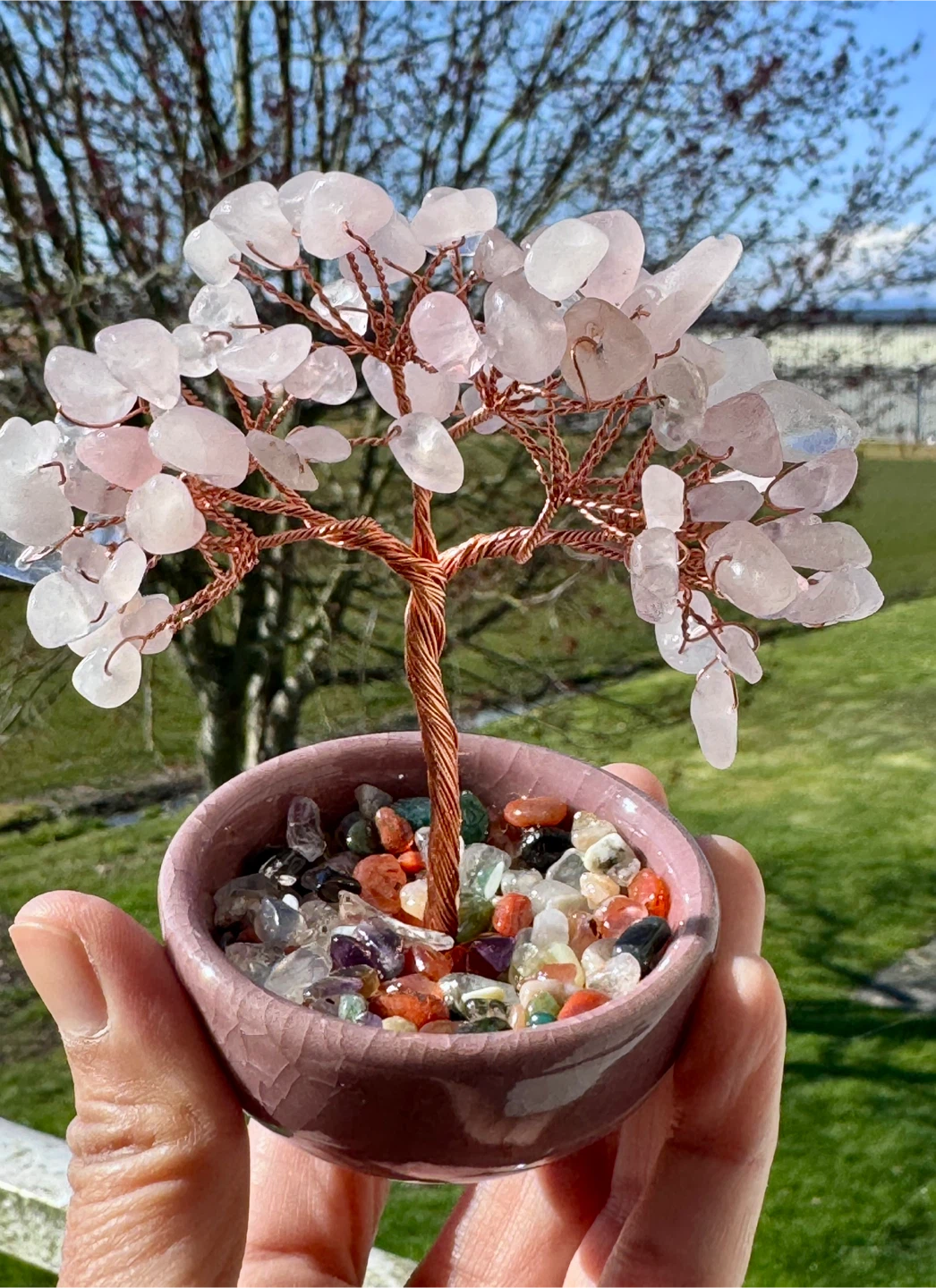 Rose Quartz Gemstone Tree - photo 5