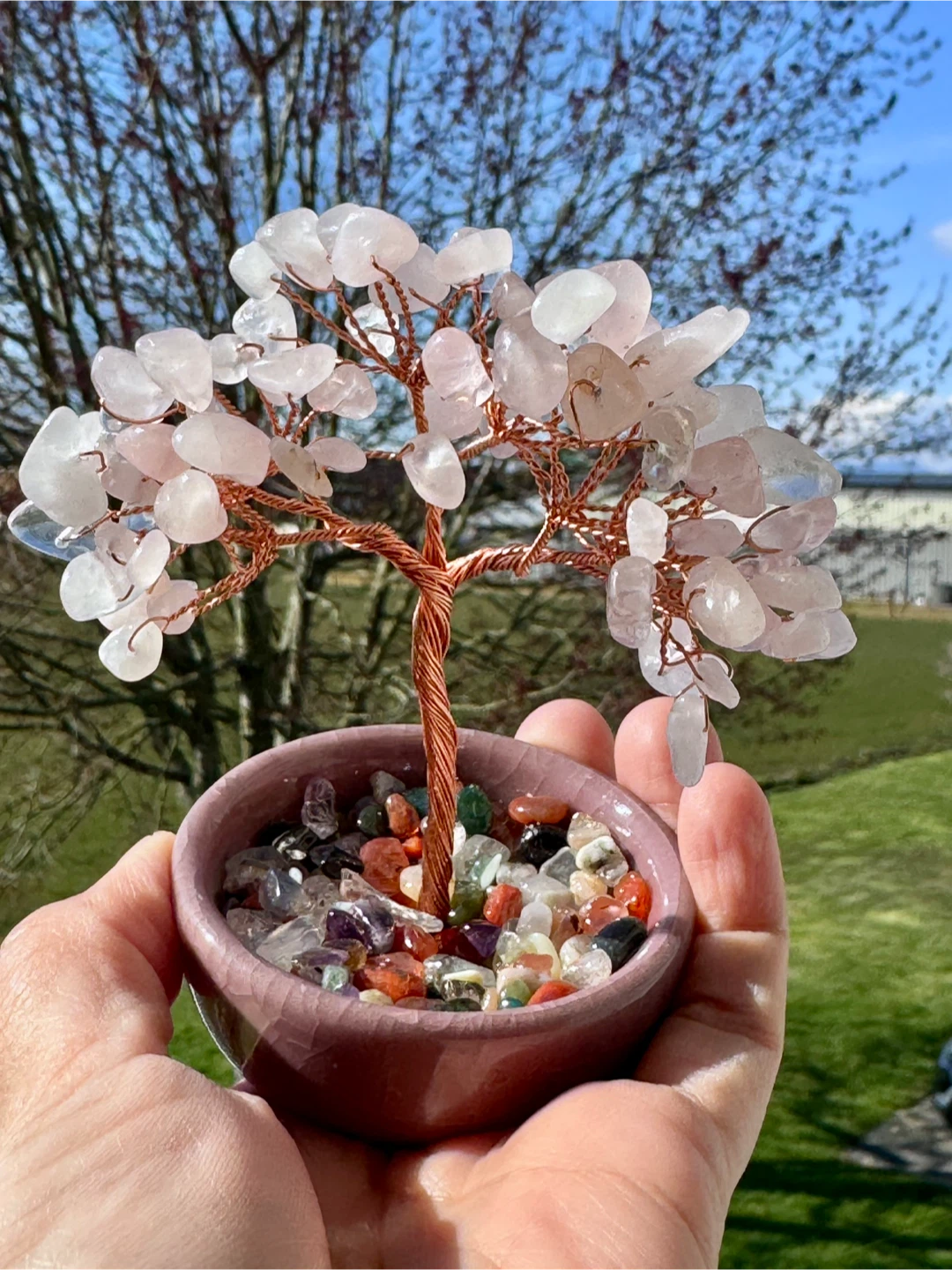 Rose Quartz Gemstone Tree - photo 3