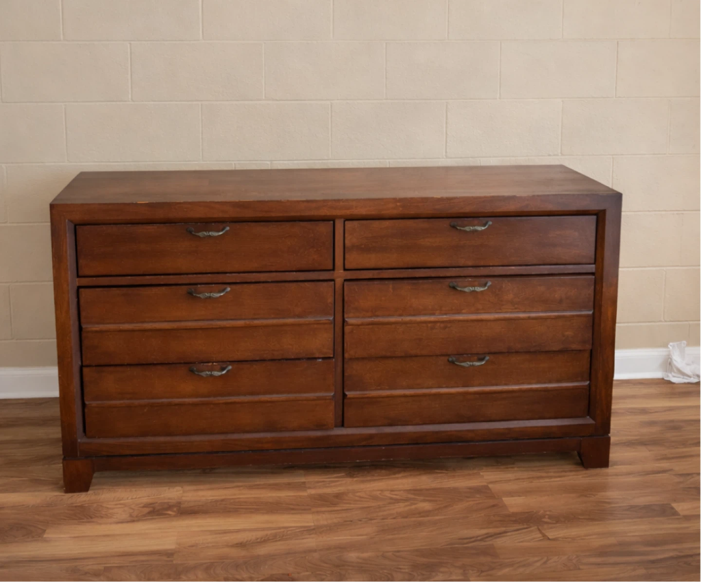 Wooden Dresser with Six Drawers