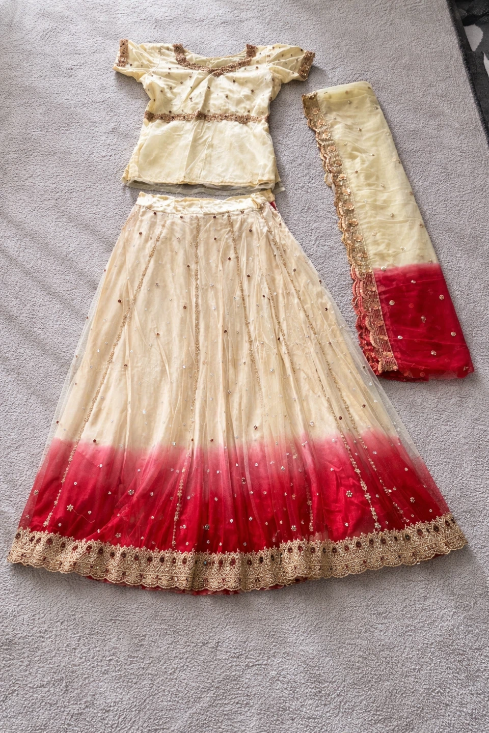 Women's Embroidered Lehenga Choli Dupatta Set
