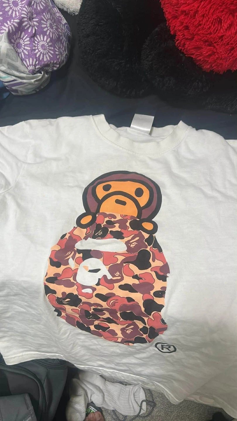 BAPE APE HEAD Camo T-Shirt White - photo 2