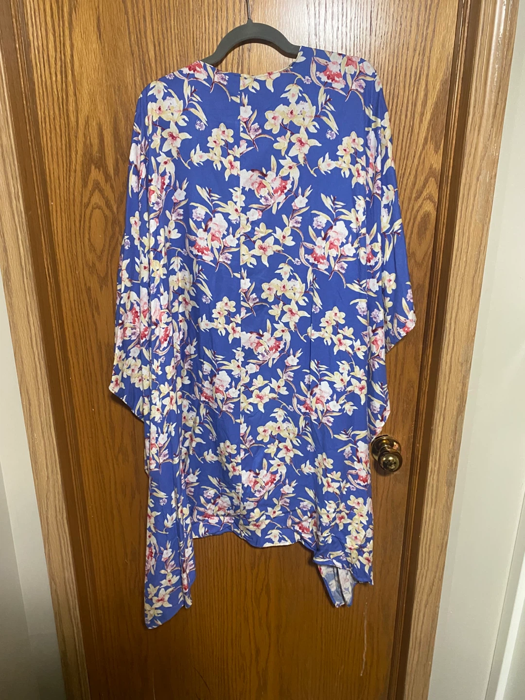 Blue Floral Kimono Cover-Up - photo 4