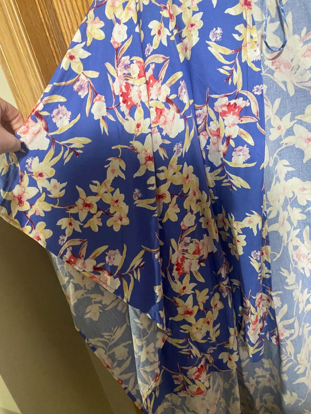 Blue Floral Kimono Cover-Up - photo 3