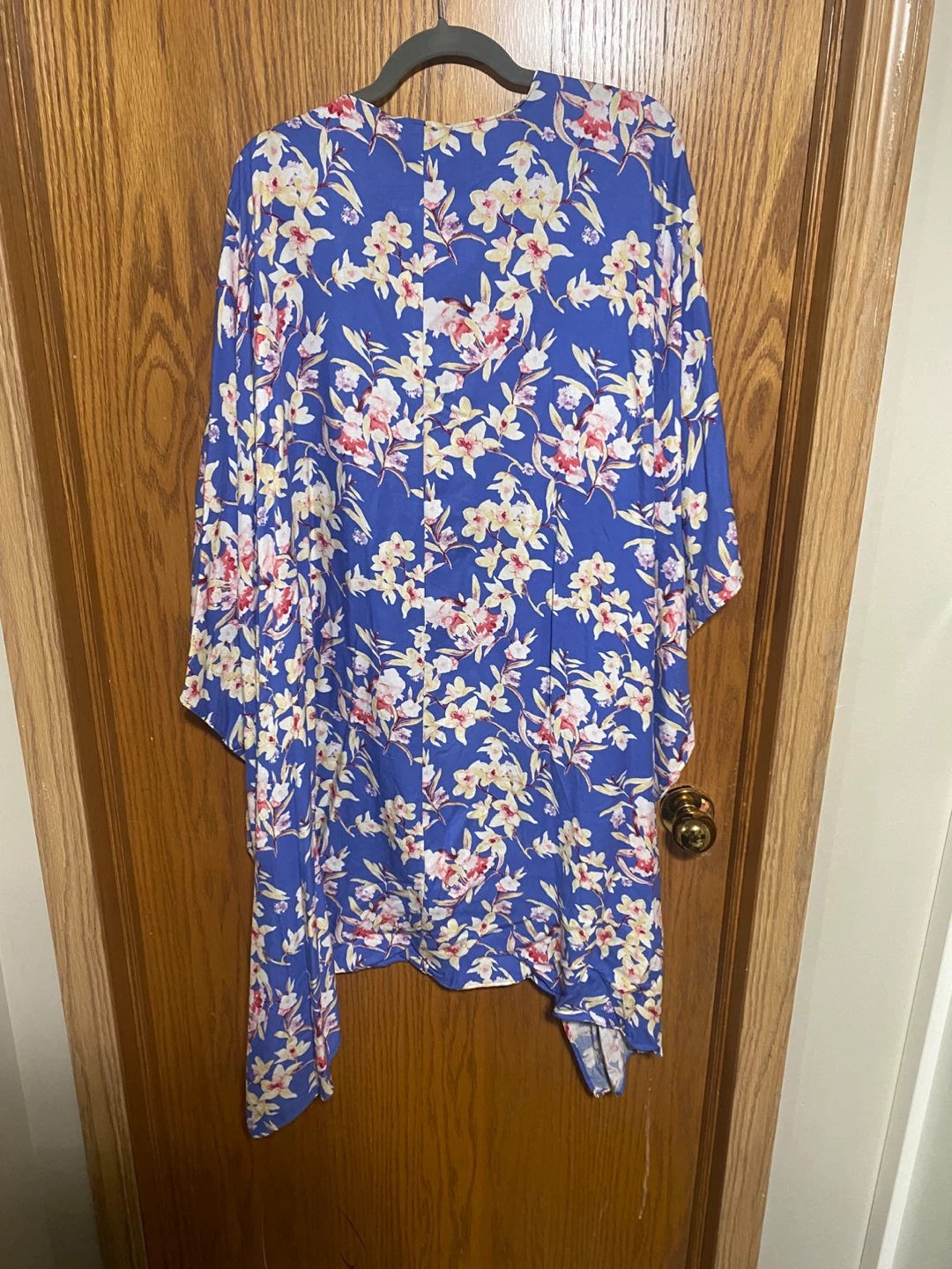 Blue Floral Kimono Cover-Up - photo 5