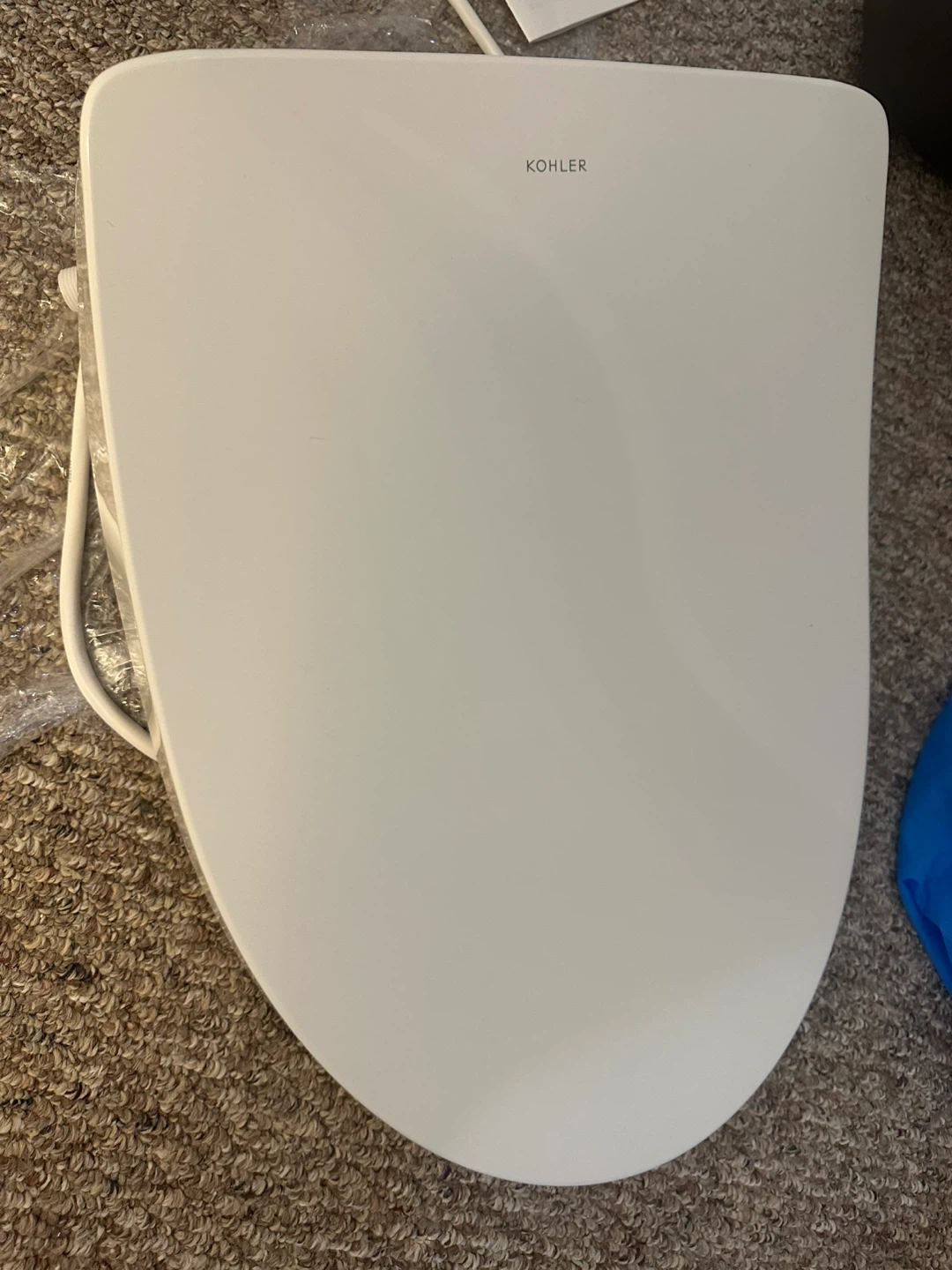 Kohler Elongated bidet toilet seat with remote control K-28119