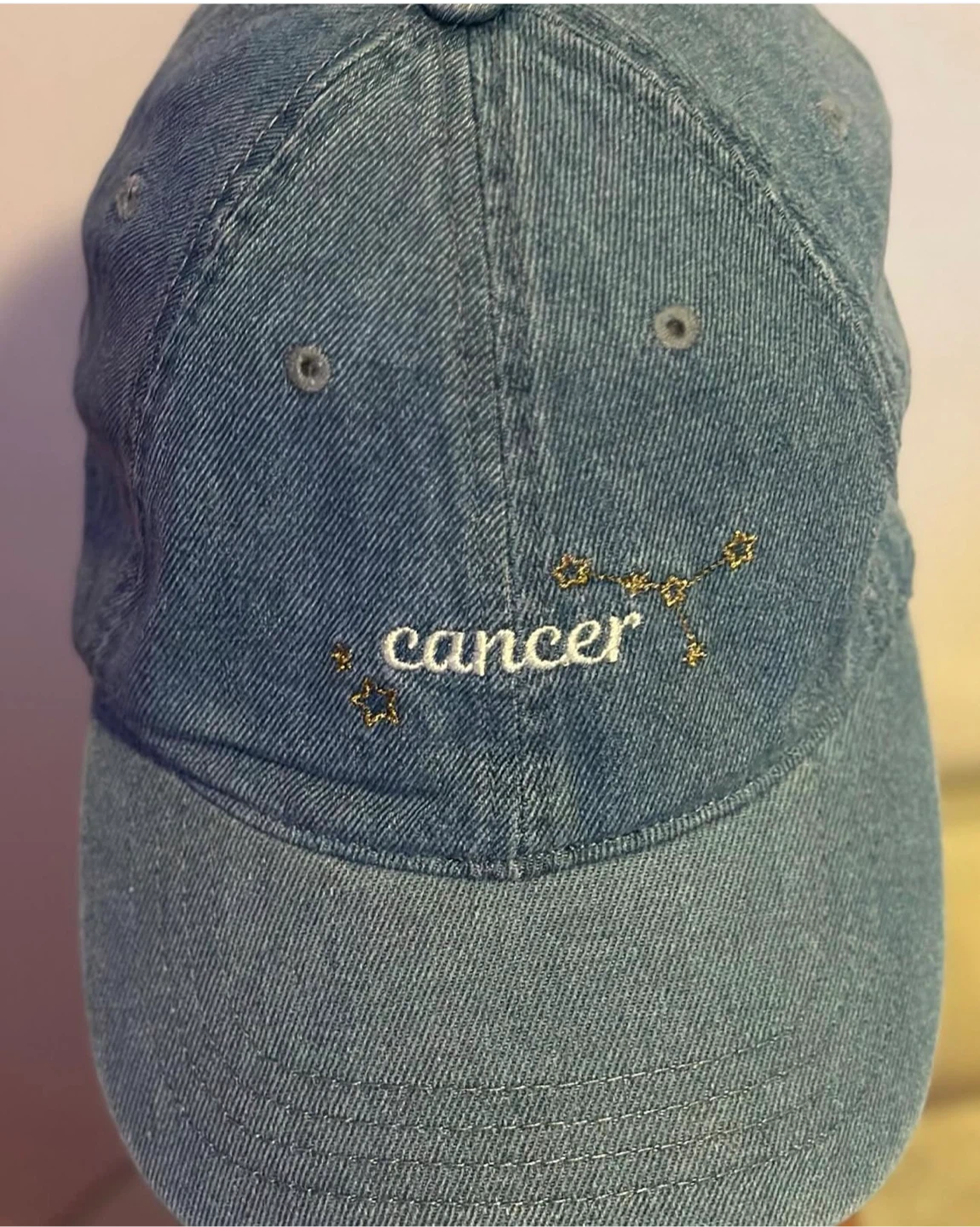 American Outfitters Cancer Constellation Denim Baseball Cap