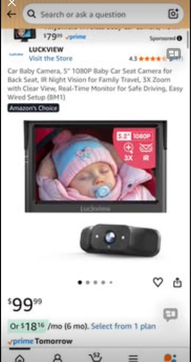 Luckview Car Baby Monitor 5.2" 1080P FHD - photo 4