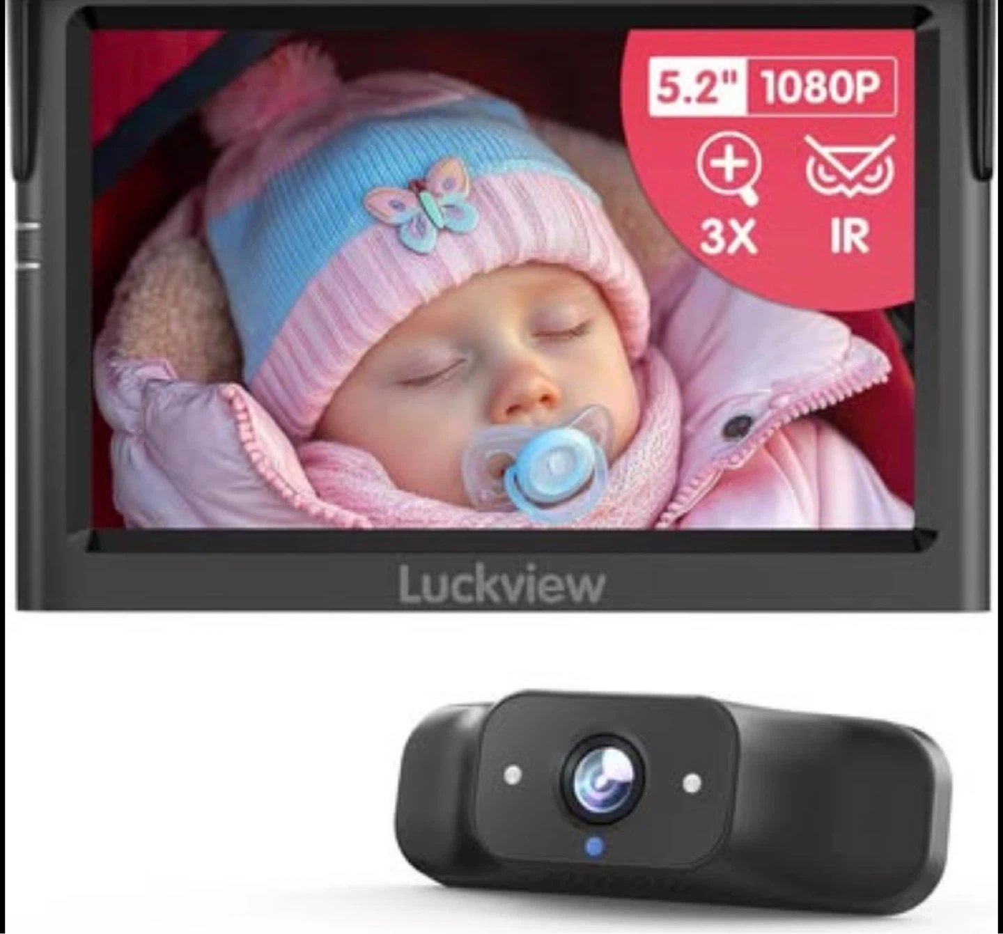 Luckview Car Baby Monitor 5.2" 1080P FHD