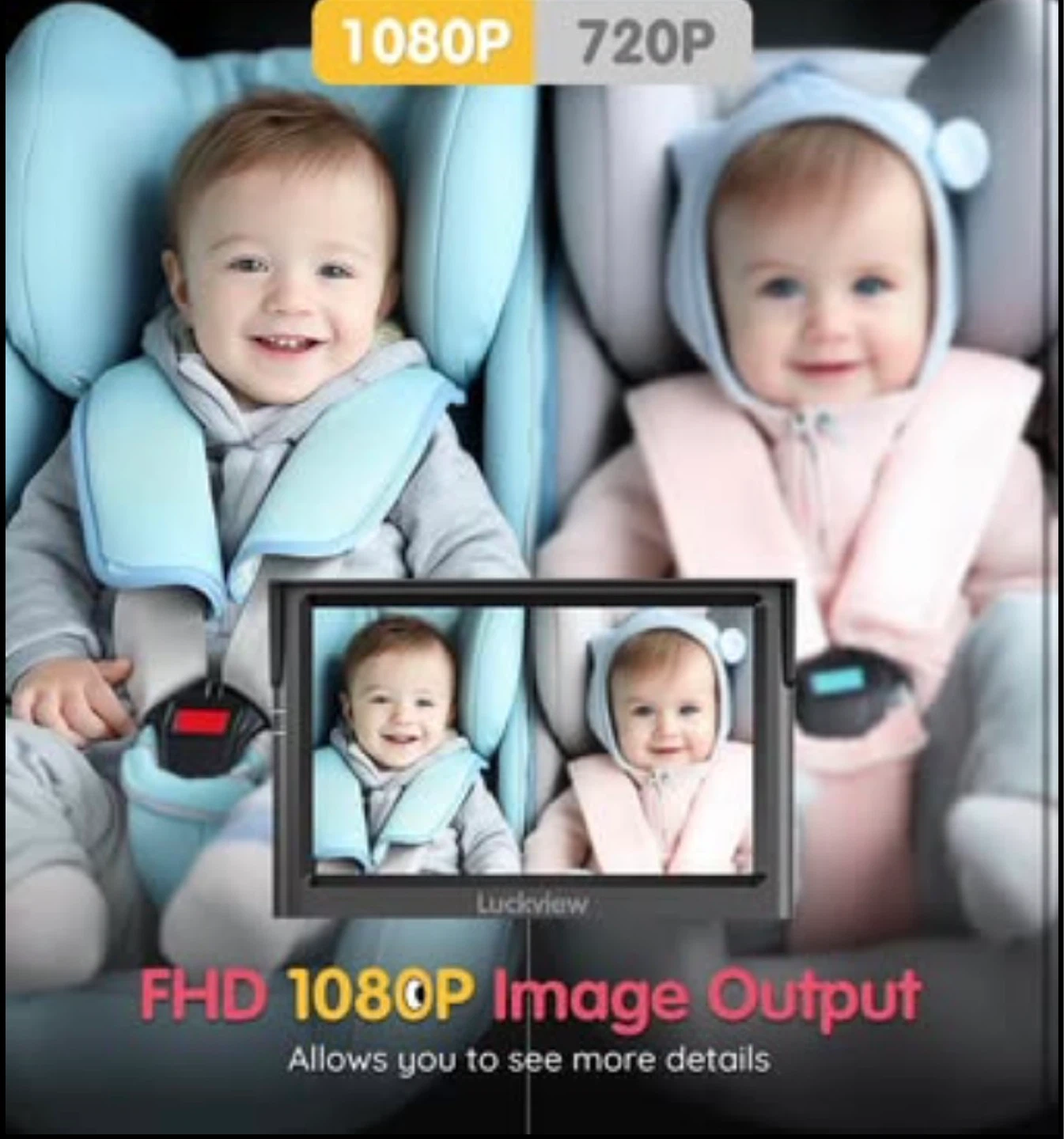 Luckview Car Baby Monitor 5.2" 1080P FHD - photo 5