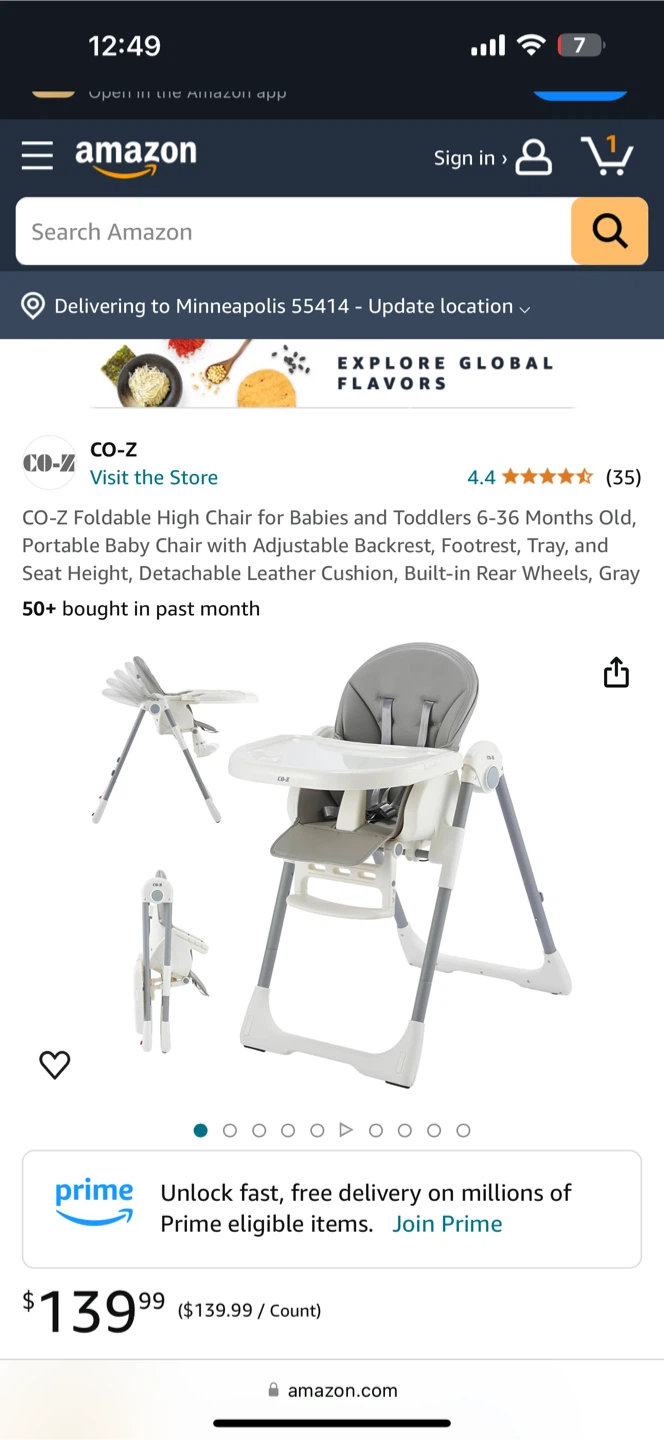 CO-Z Foldable High Chair for Babies and Toddlers - photo 3