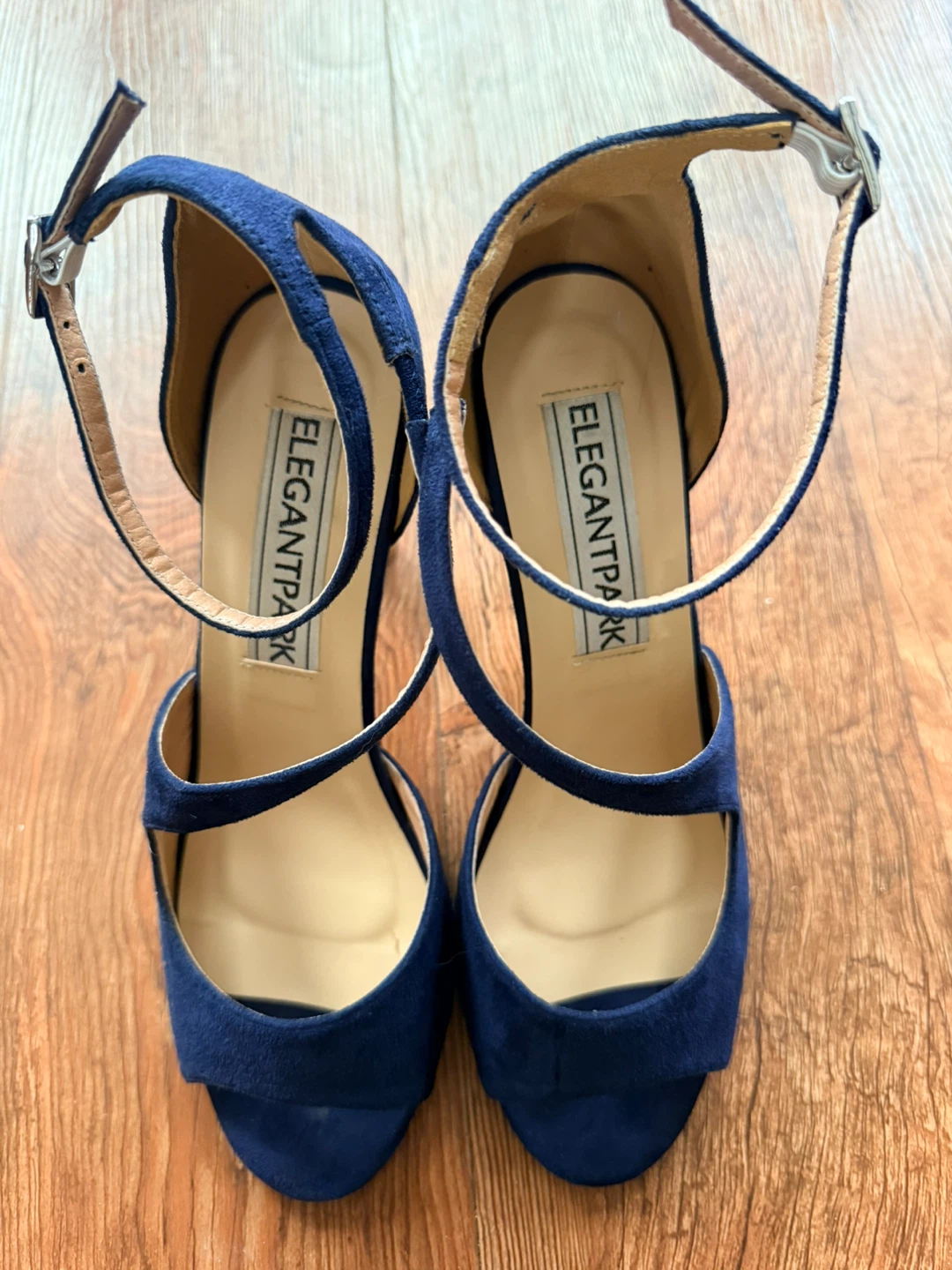 Elegantpark Women's Navy Suede Heels - photo 3