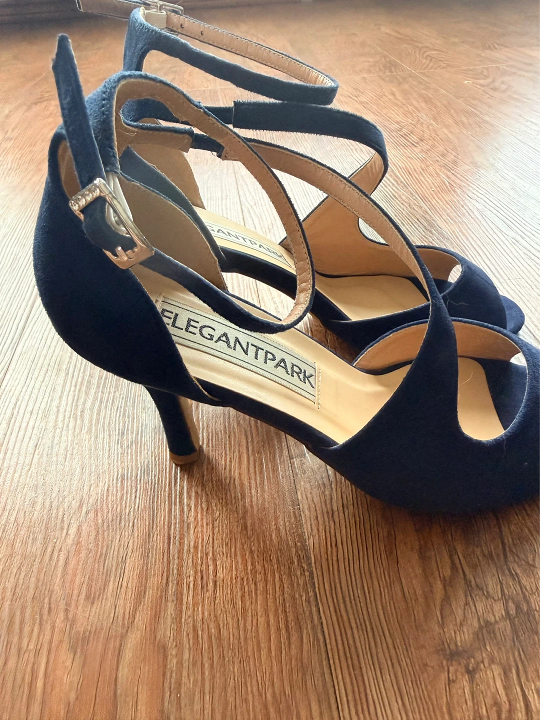Elegantpark Women's Navy Suede Heels - photo 2