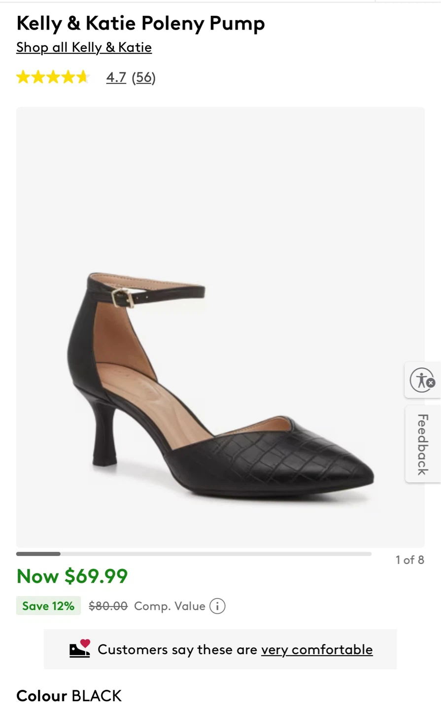 Kelly & Katie Women's Poleny Pump Black Heels Size 8.5M - photo 4