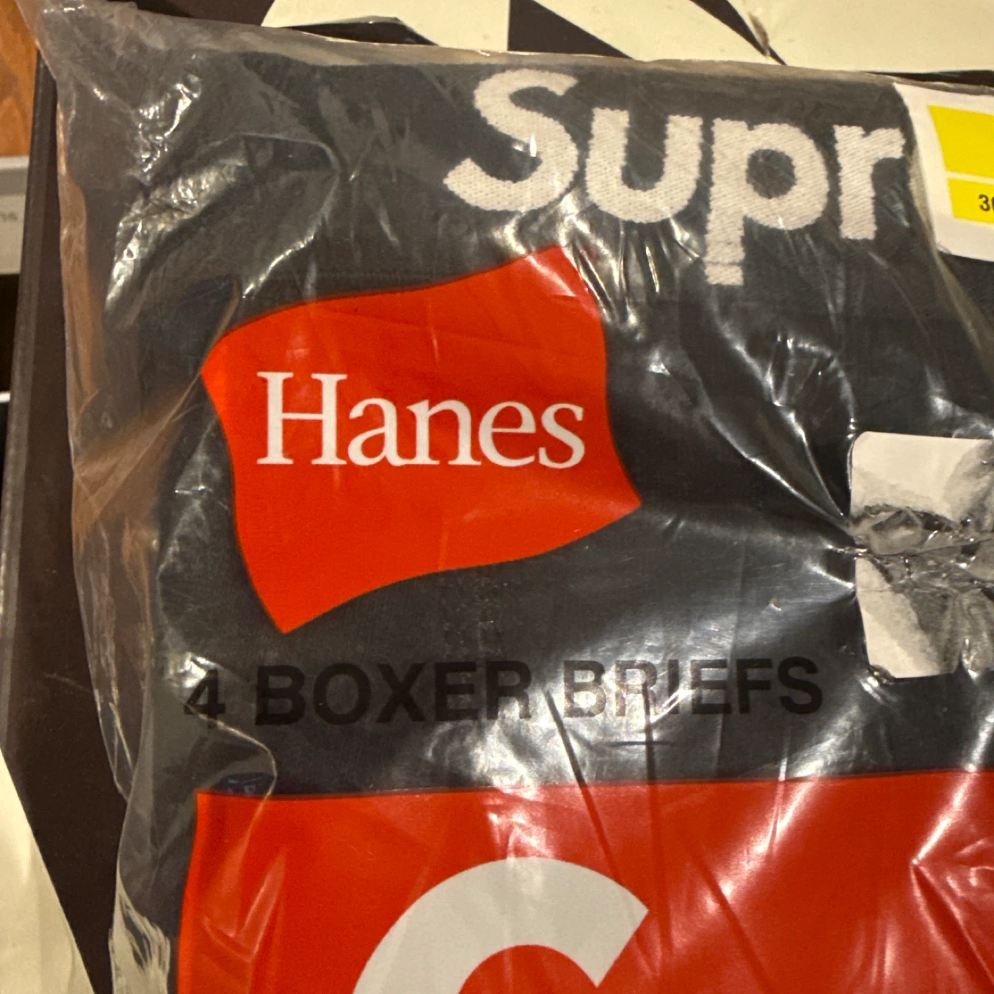 Supreme Hanes 4 Boxer Briefs L/G Black - photo 2