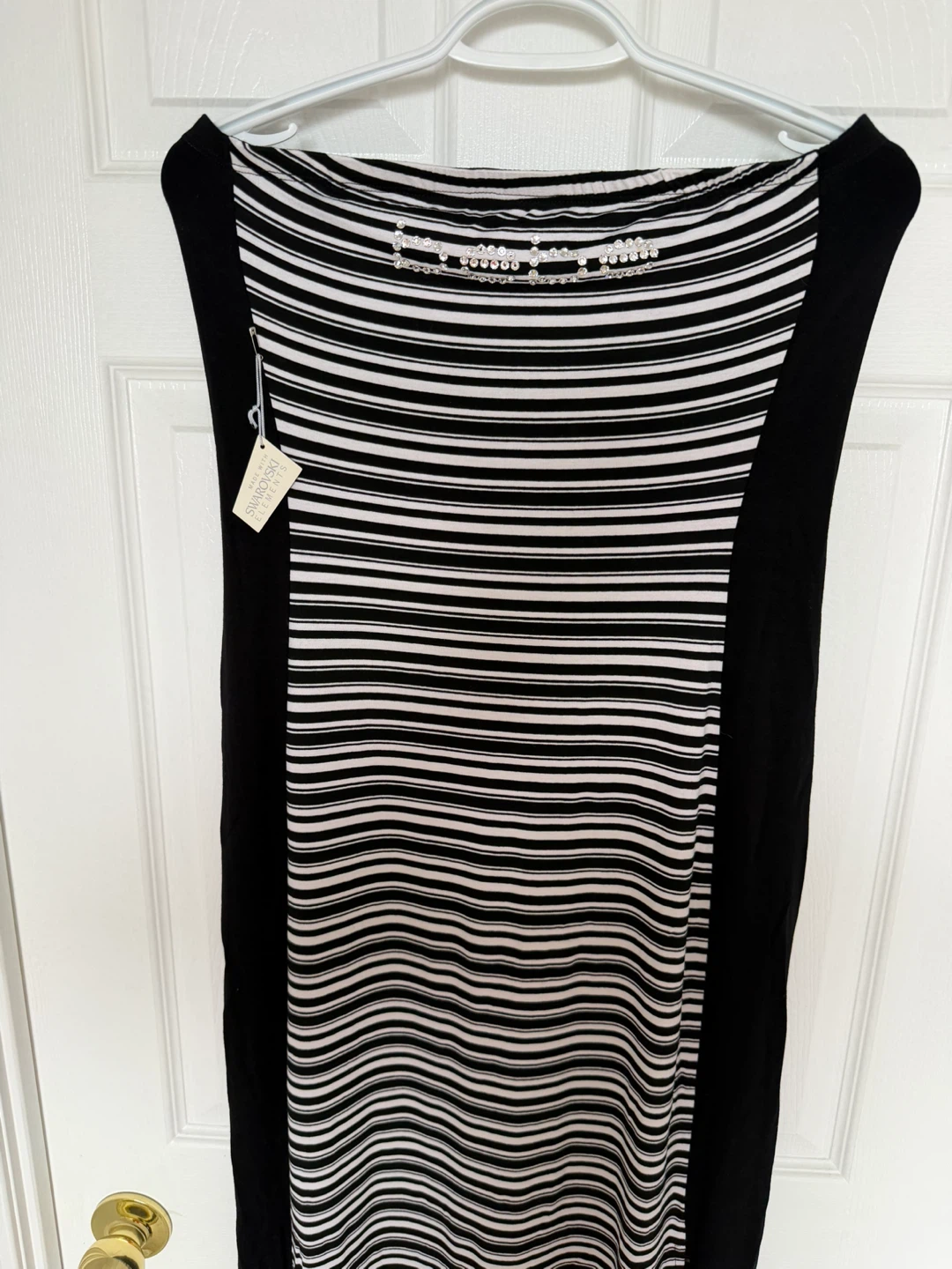 Swarovski Bebe Stretchy Stripe Maxi Dress - photo 4