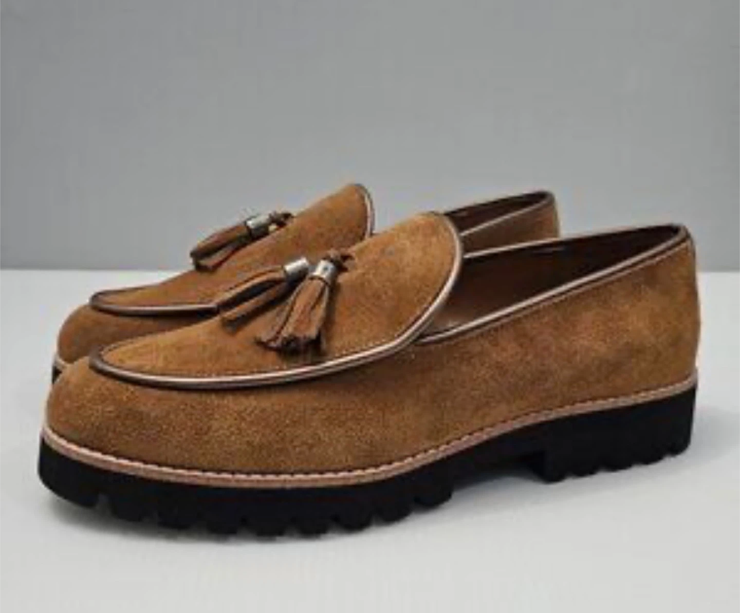 Donald Pliner Suede Tassel Loafers Brown Size 11M - photo 5